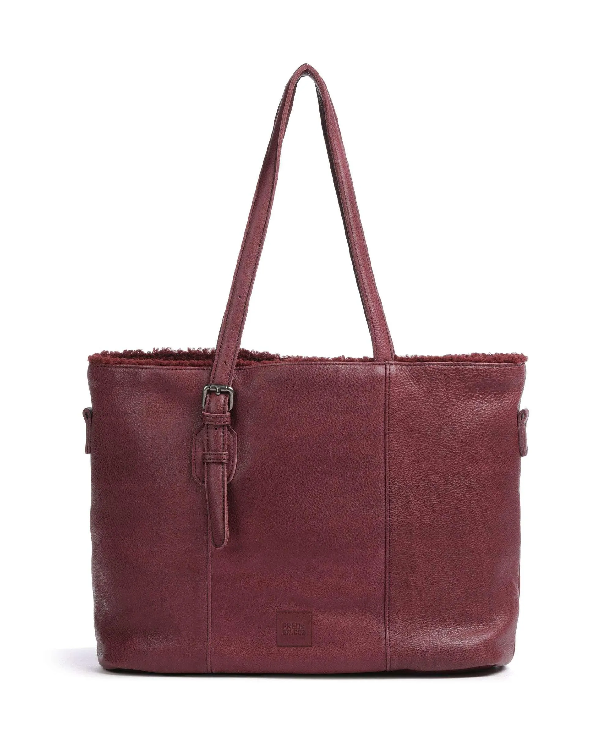  FredsBruder Inside Out Borsa shopper pelle granulata rosso scuro  