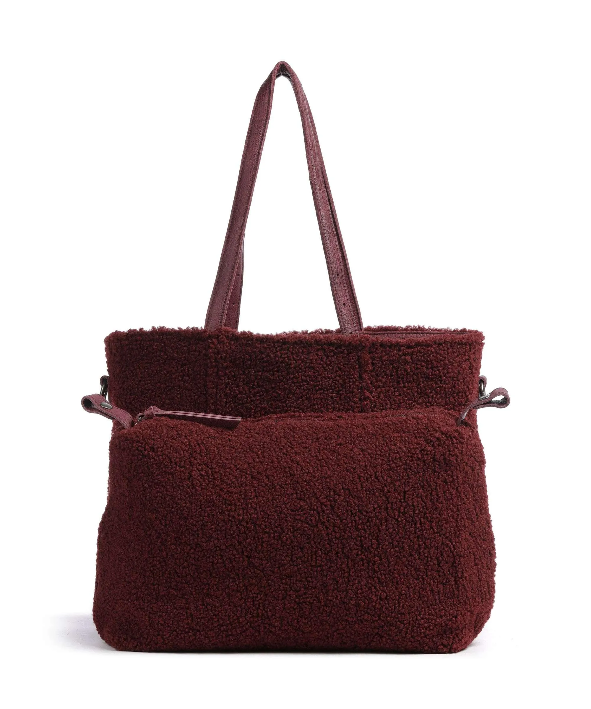  FredsBruder Inside Out Borsa shopper pelle granulata rosso scuro  