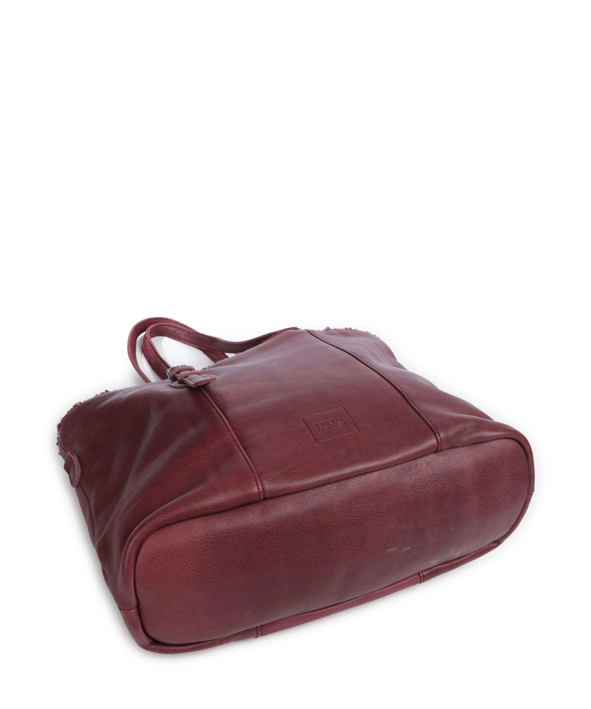  FredsBruder Inside Out Borsa shopper pelle granulata rosso scuro  