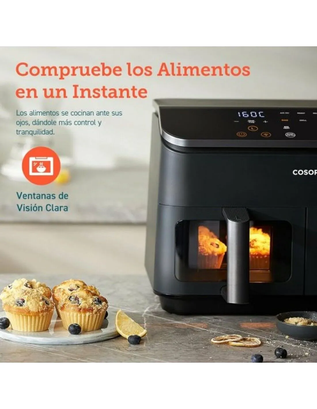 Friggitrice ad Aria Cosori Dual Basket 8.5 Chef Edition Nero 8,5 L