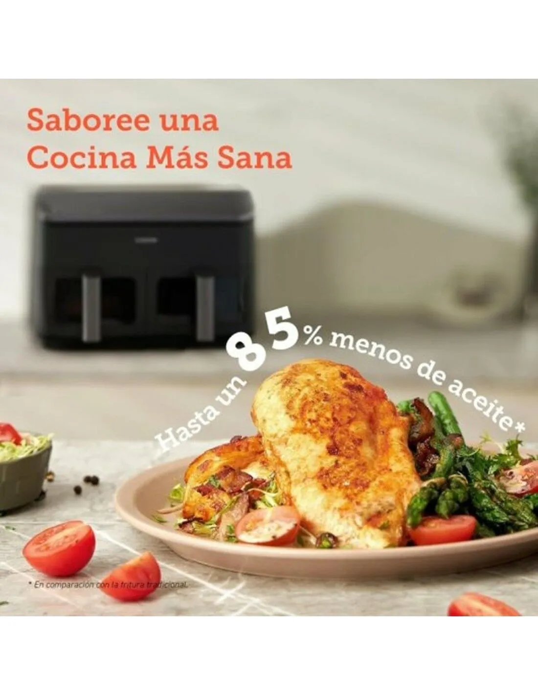 Friggitrice ad Aria Cosori Dual Basket 8.5 Chef Edition Nero 8,5 L