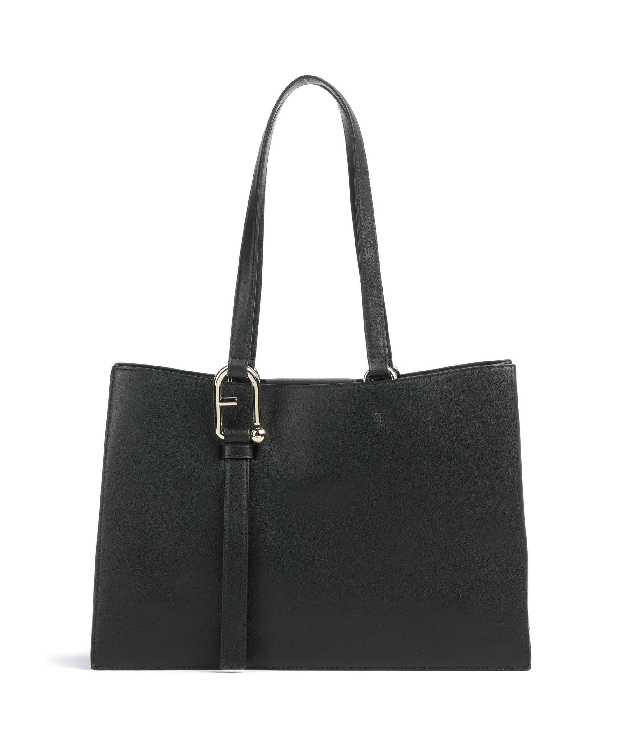  Furla Nuvola L Borsa shopper pelle a grana fine nero  