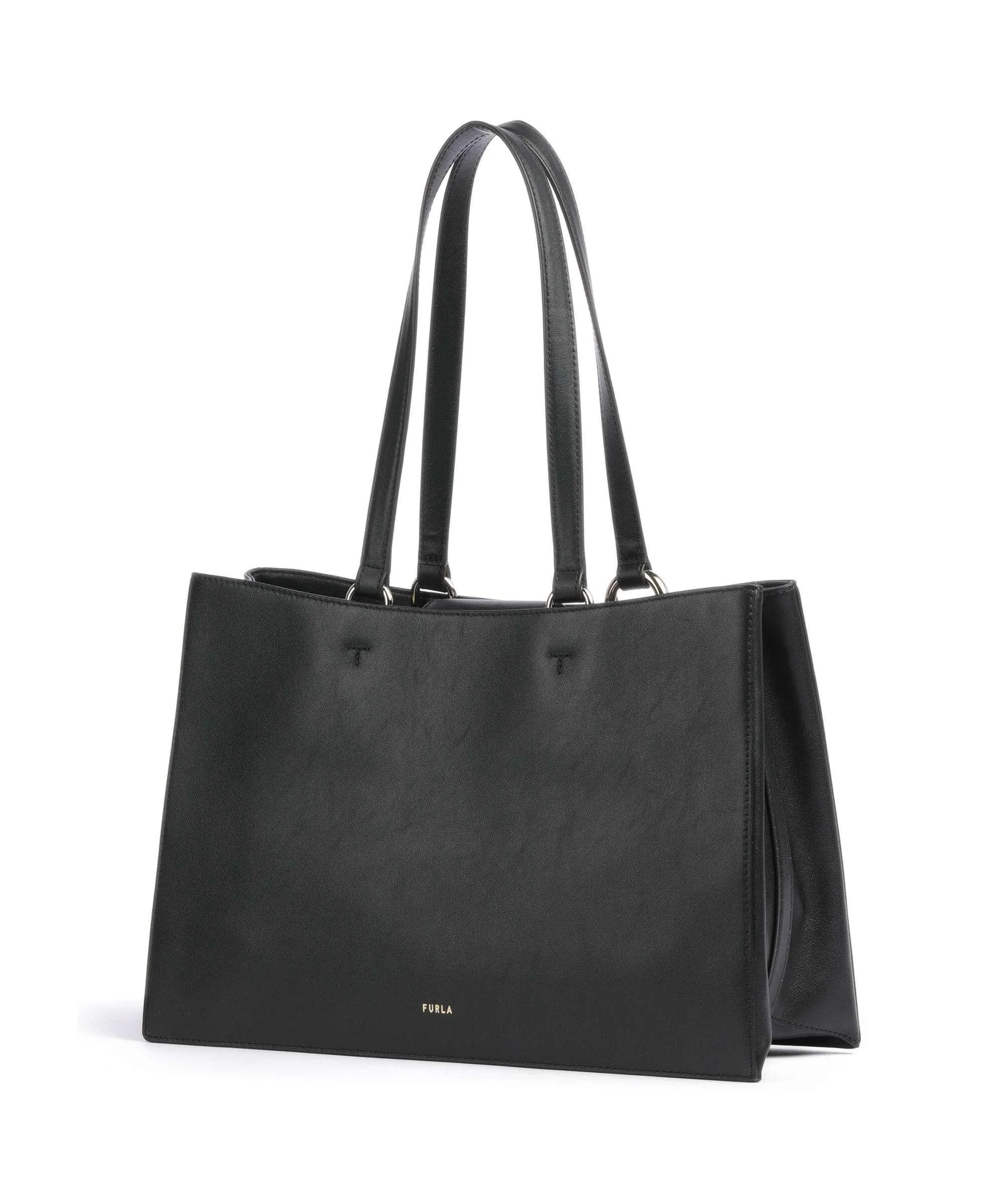  Furla Nuvola L Borsa shopper pelle a grana fine nero  