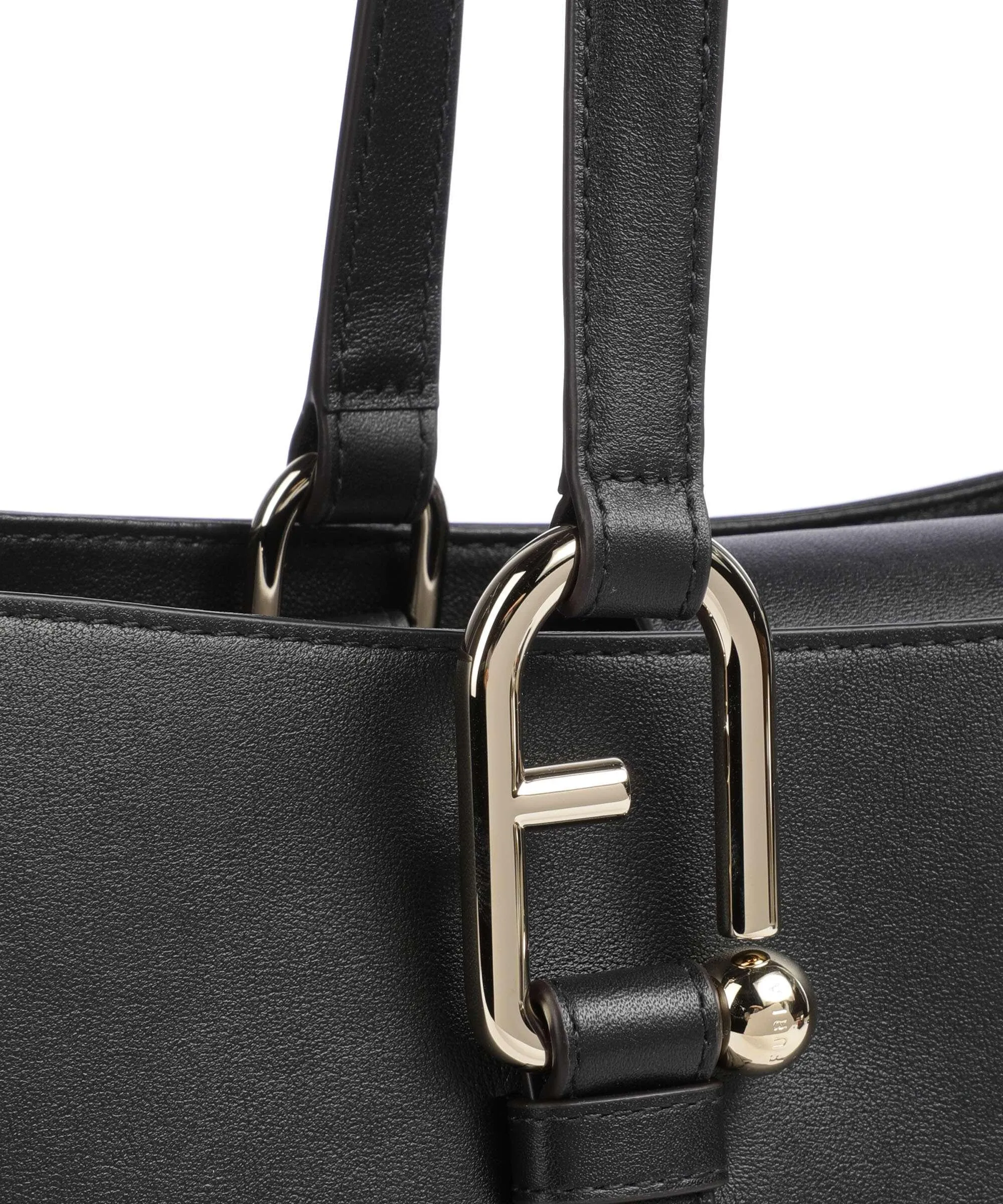  Furla Nuvola L Borsa shopper pelle a grana fine nero  