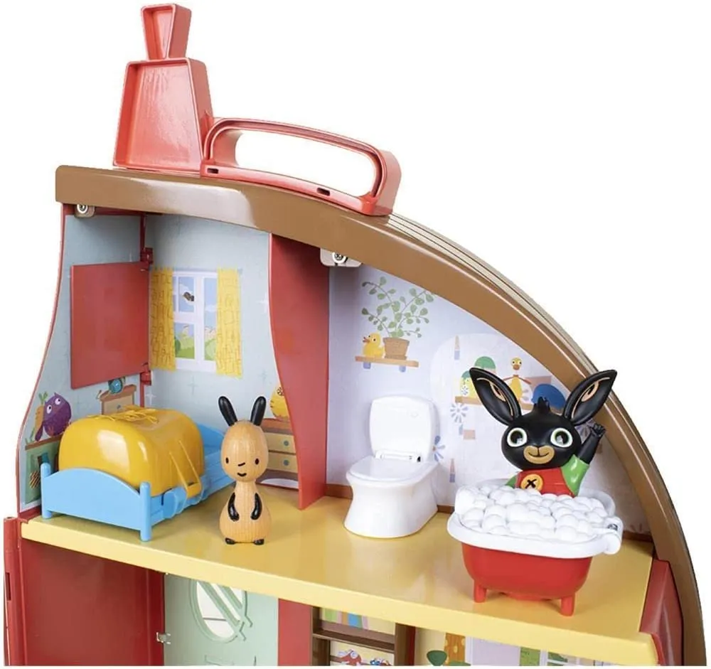 Giochi Preziosi Bing - Playset La Grande Casa di Bing con 2 Personaggi, con 3 stanze e tanti accessori per arredarle, per bambin