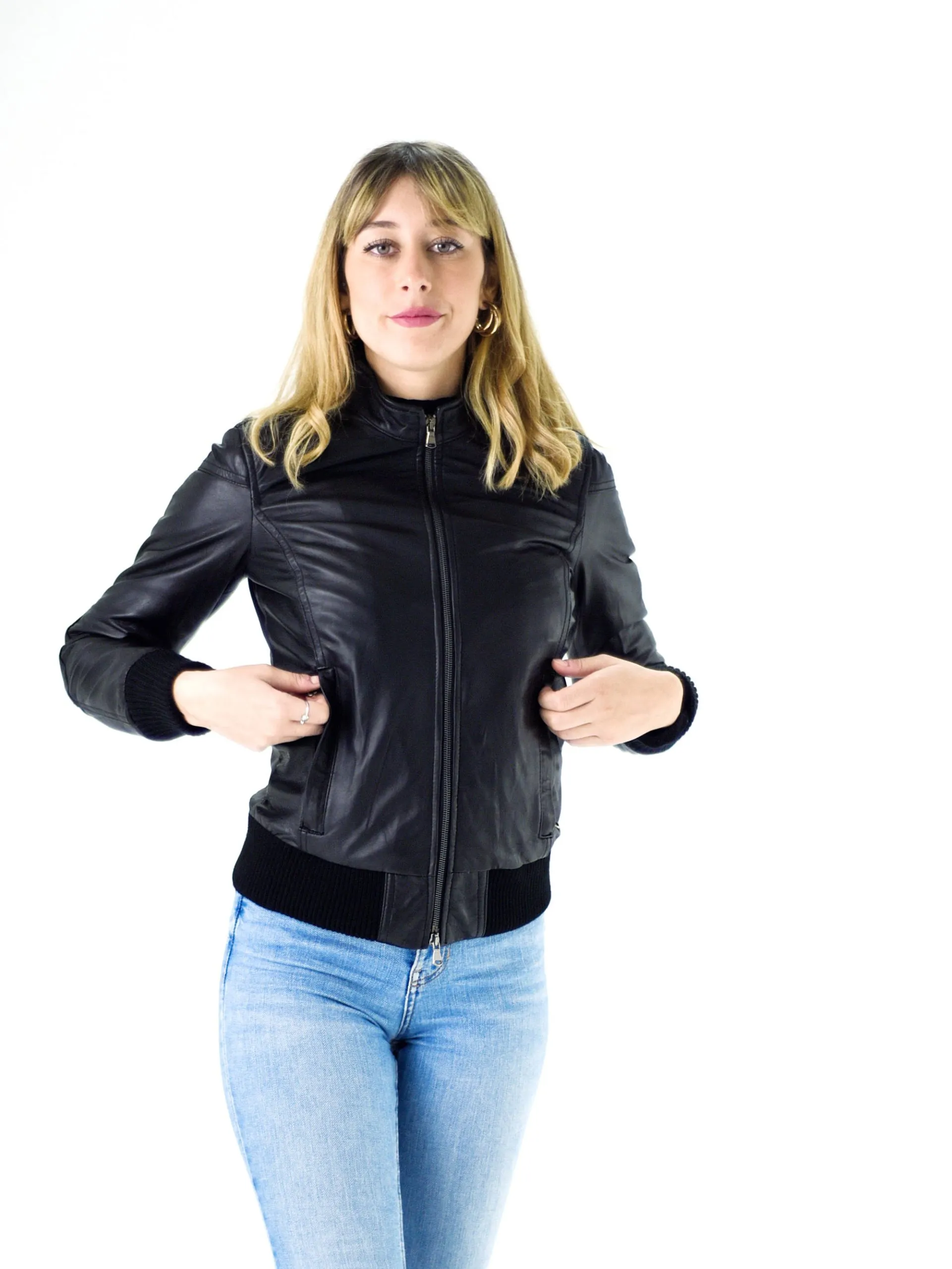 giubbotto in pelle donna