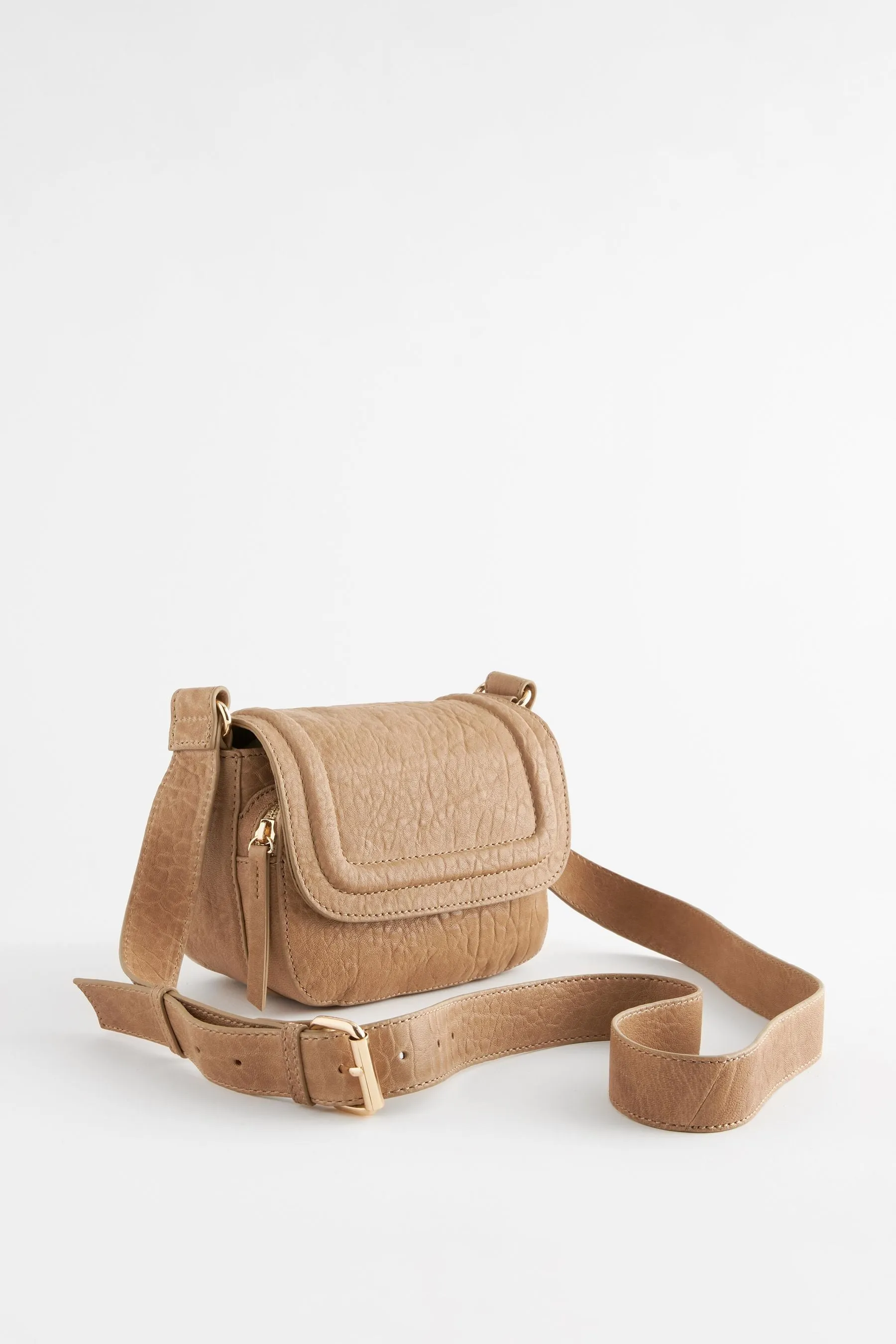 Grigio talpa  - 100% Borsa a tracolla in pelle zigranata