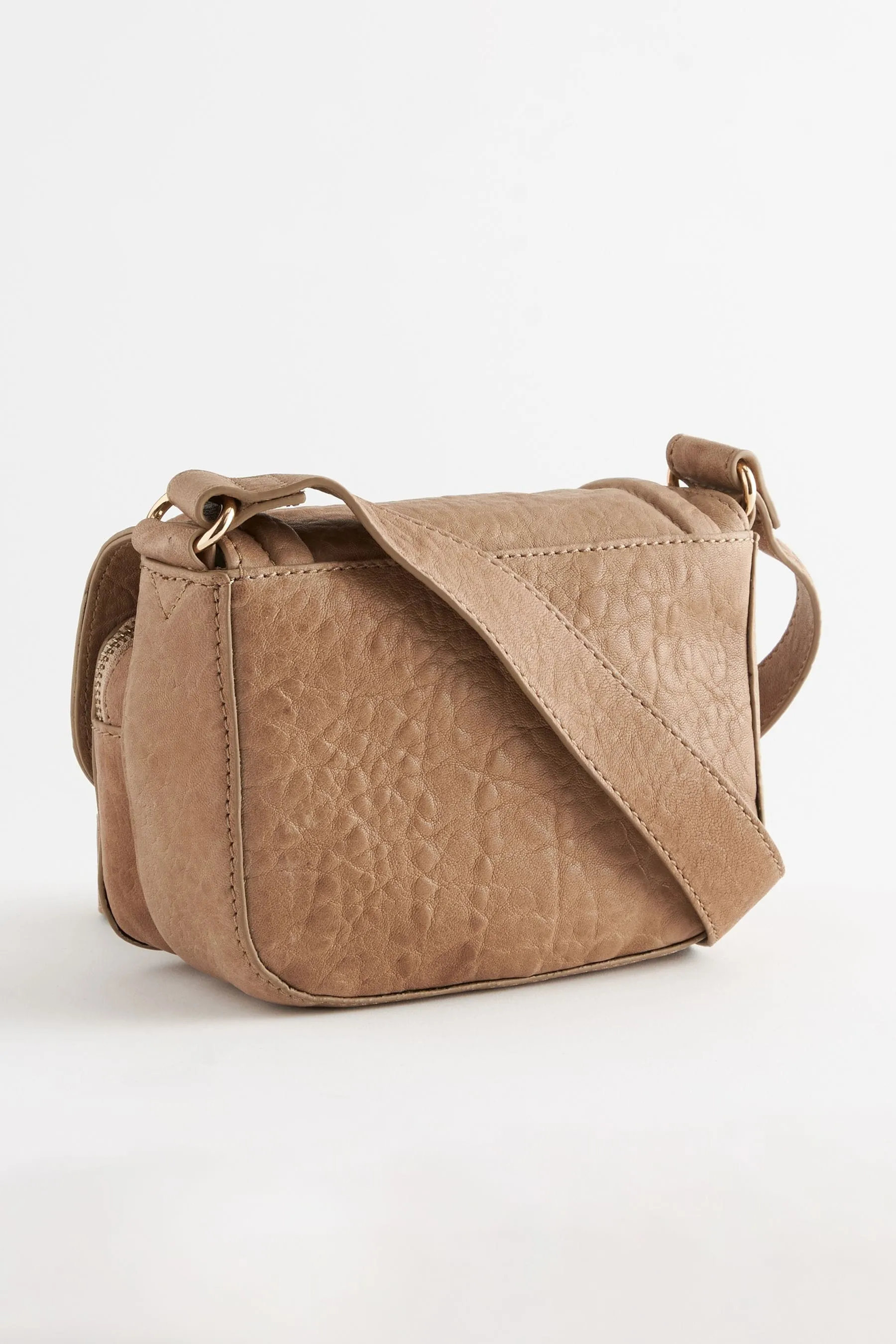 Grigio talpa  - 100% Borsa a tracolla in pelle zigranata