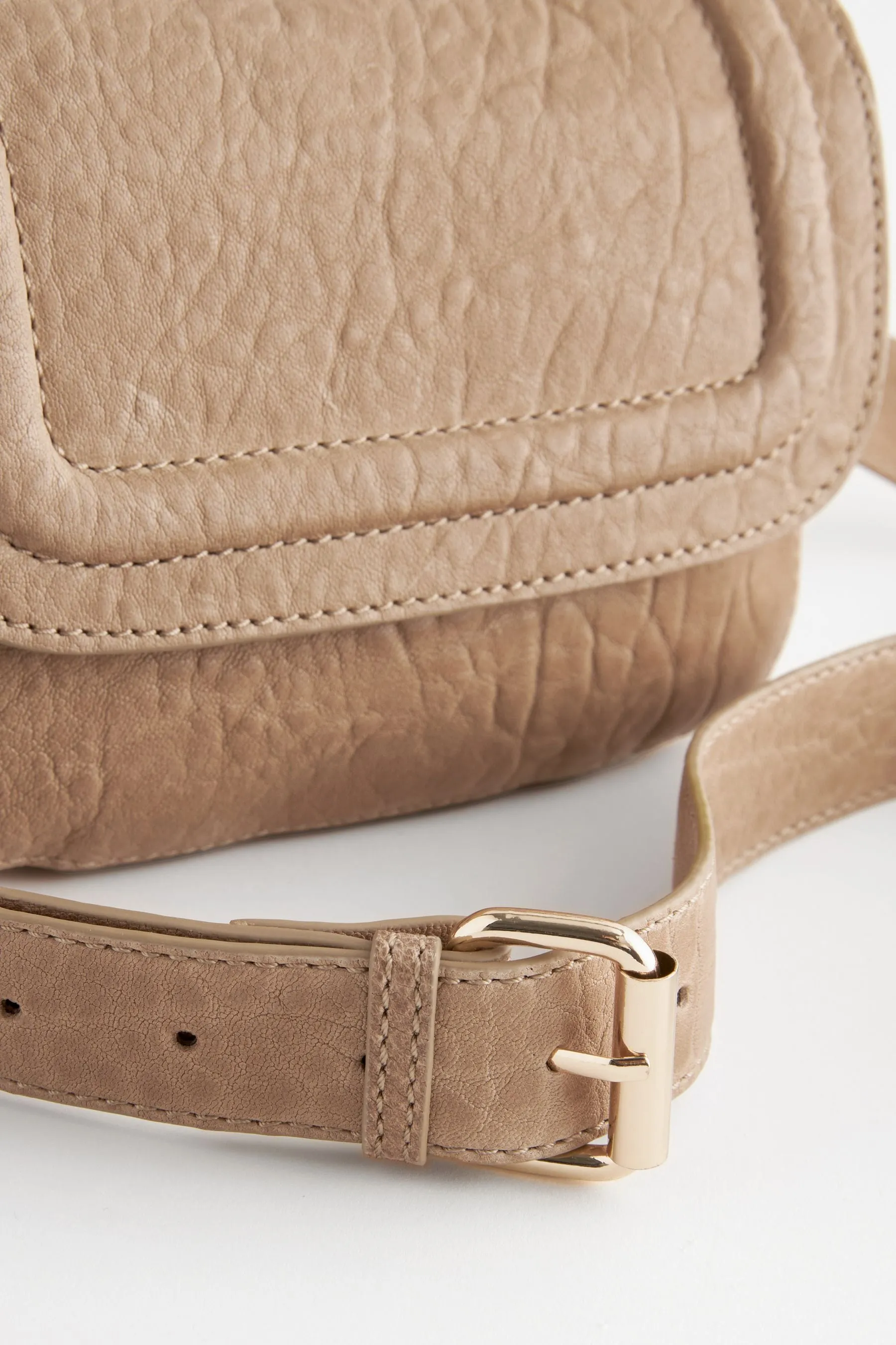 Grigio talpa  - 100% Borsa a tracolla in pelle zigranata