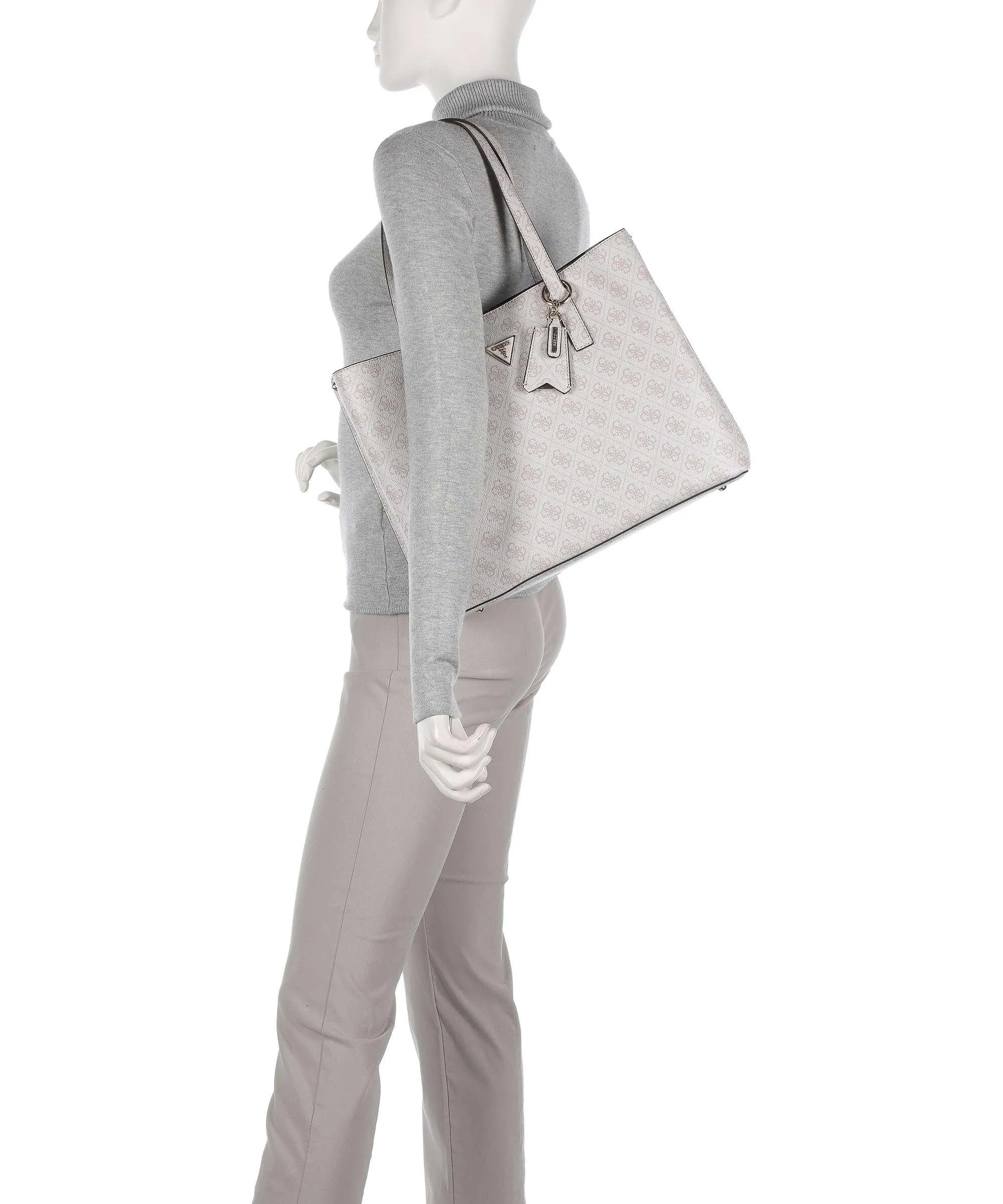  Guess Meridian Borsa shopper pelle sintetica avorio  
