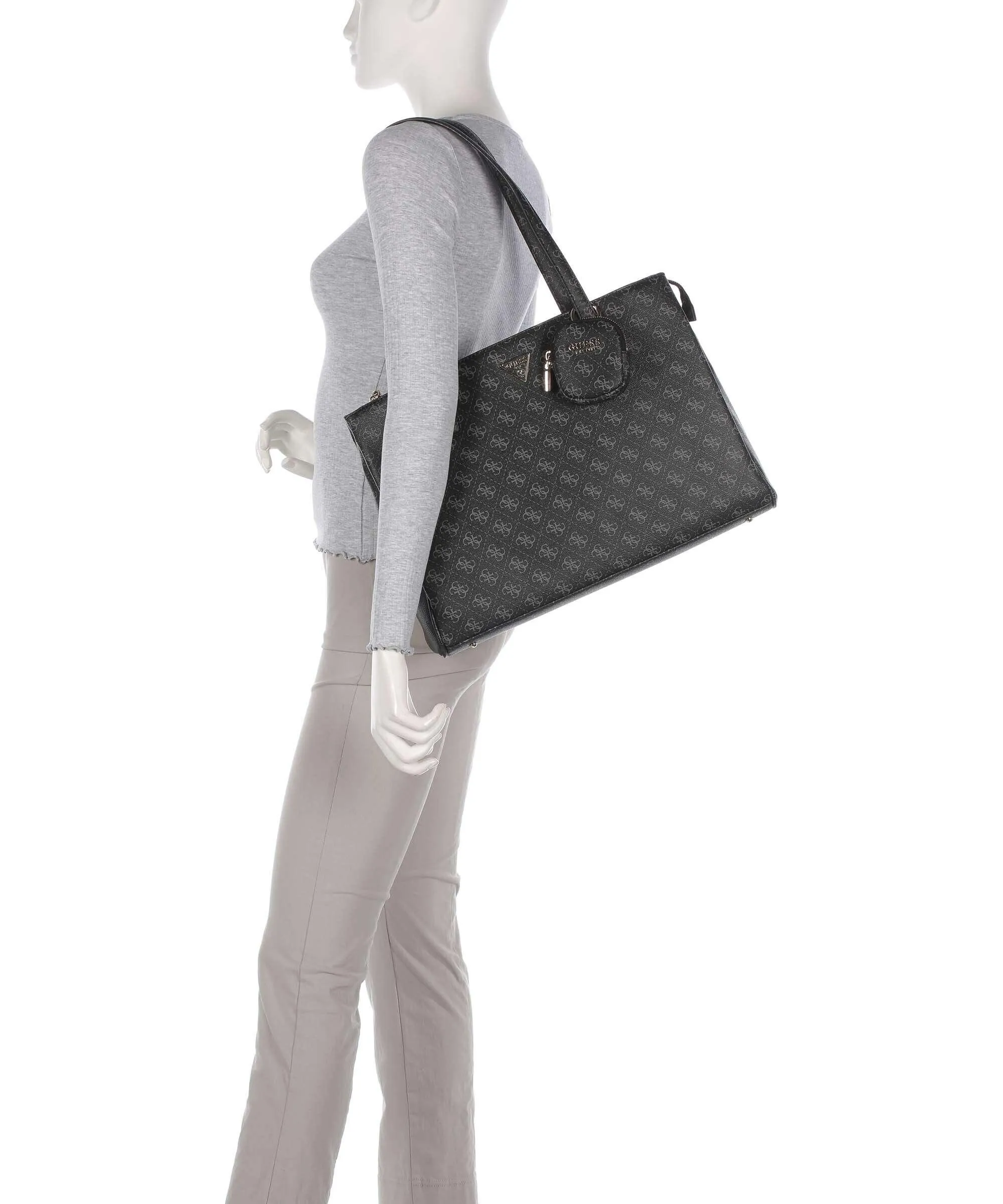 Guess Power Play Borsa shopper 15″ pelle sintetica nero  