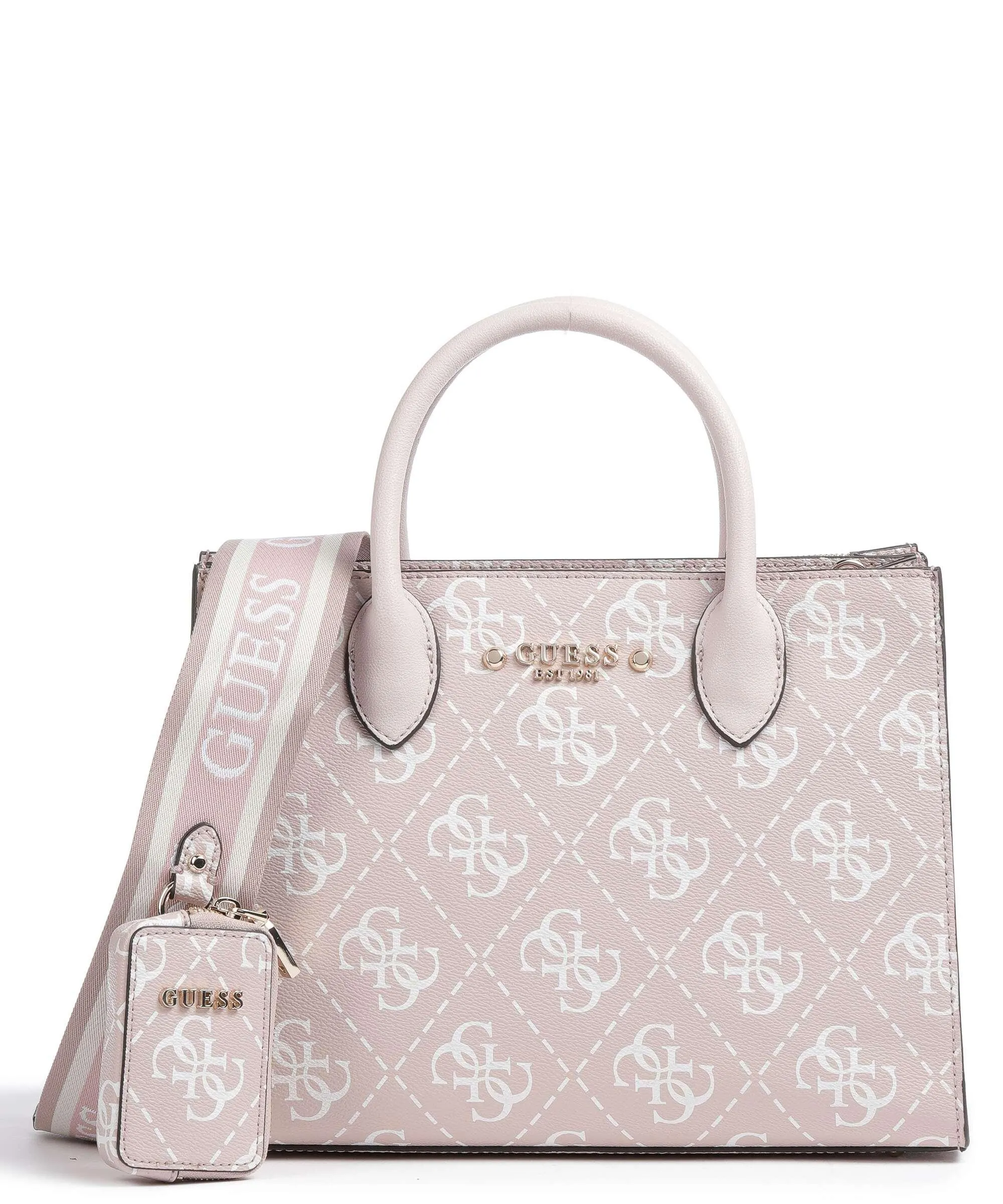  Guess Rea Borsa a mano pelle sintetica rosa antico  