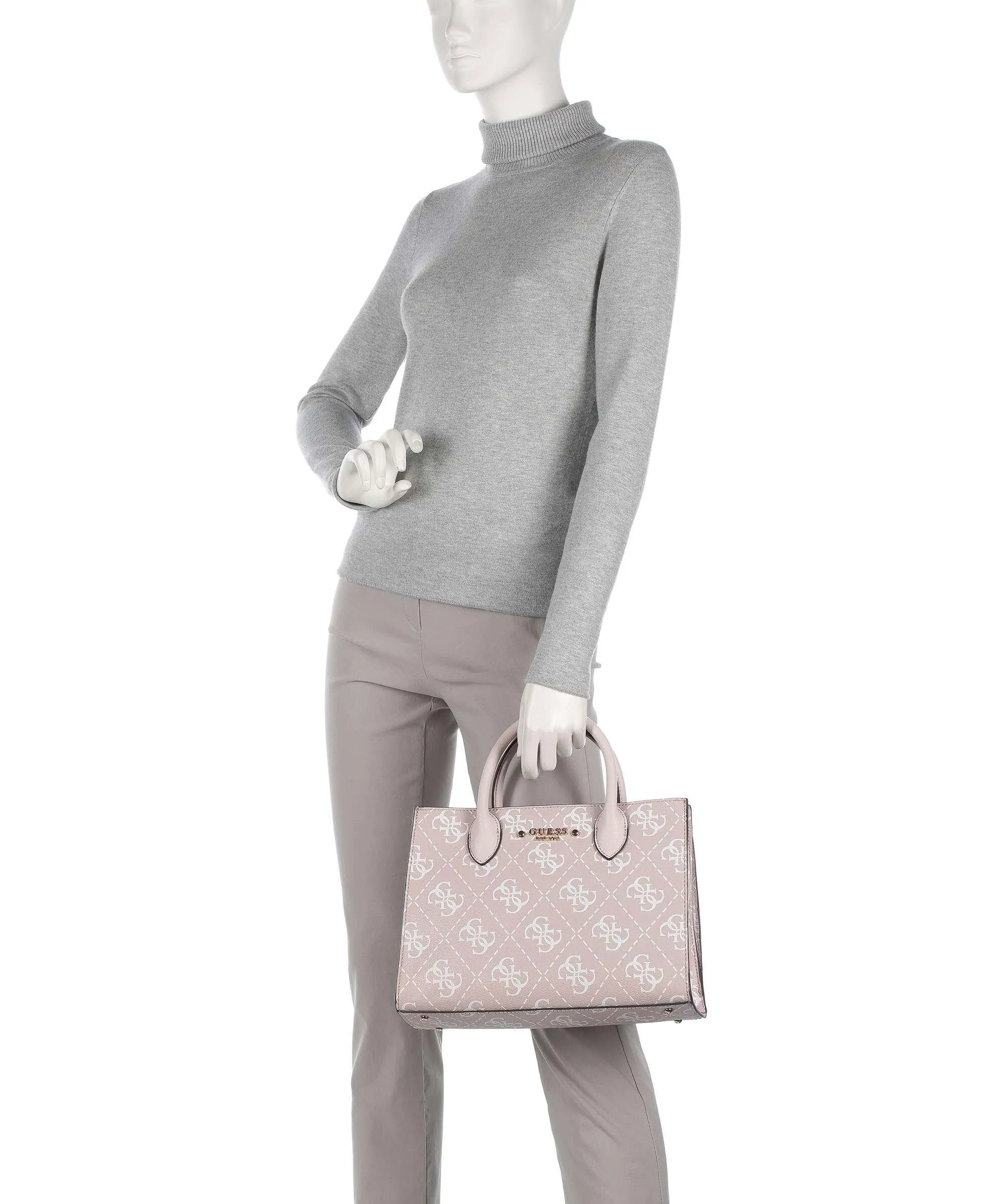  Guess Rea Borsa a mano pelle sintetica rosa antico  