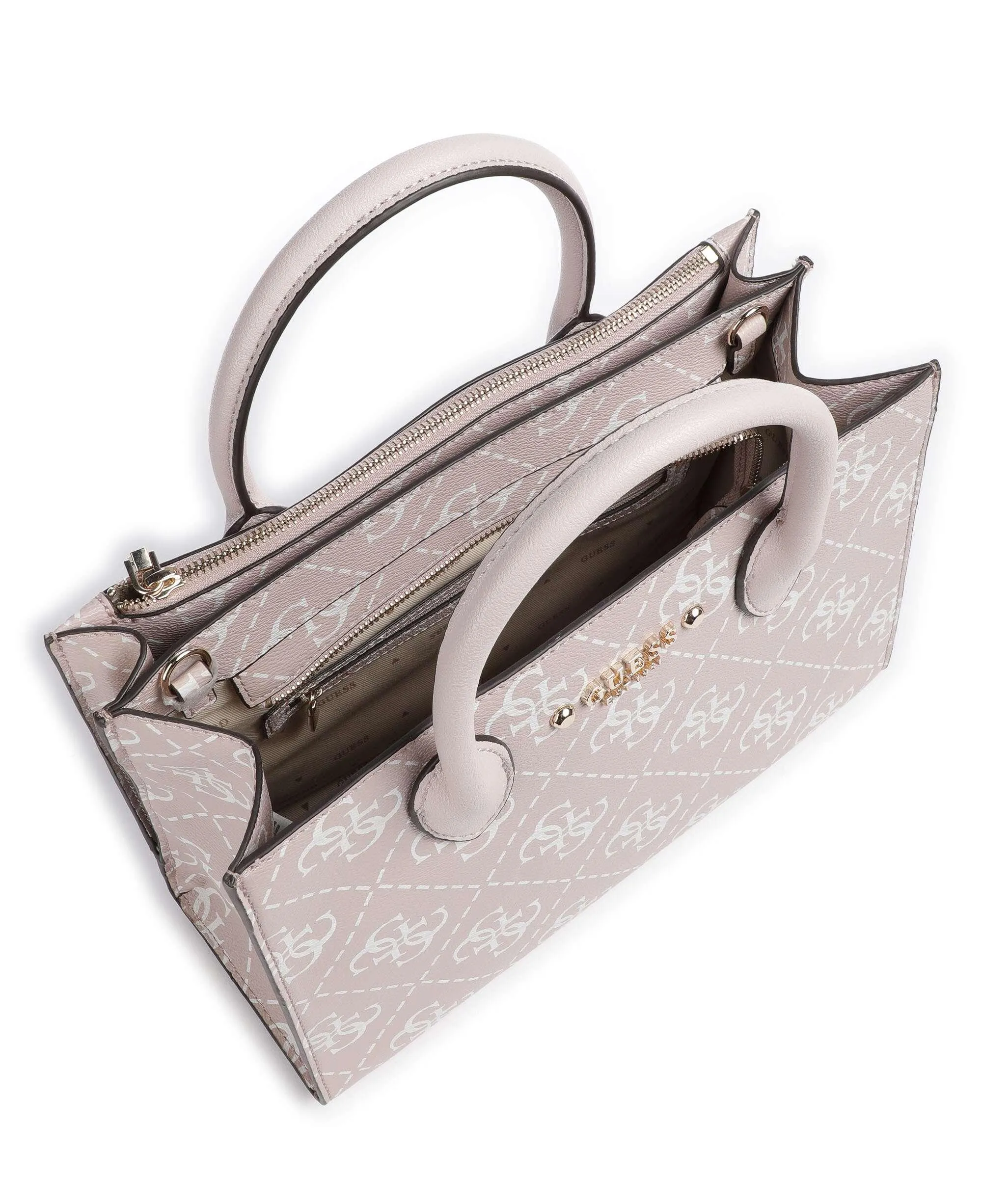  Guess Rea Borsa a mano pelle sintetica rosa antico  