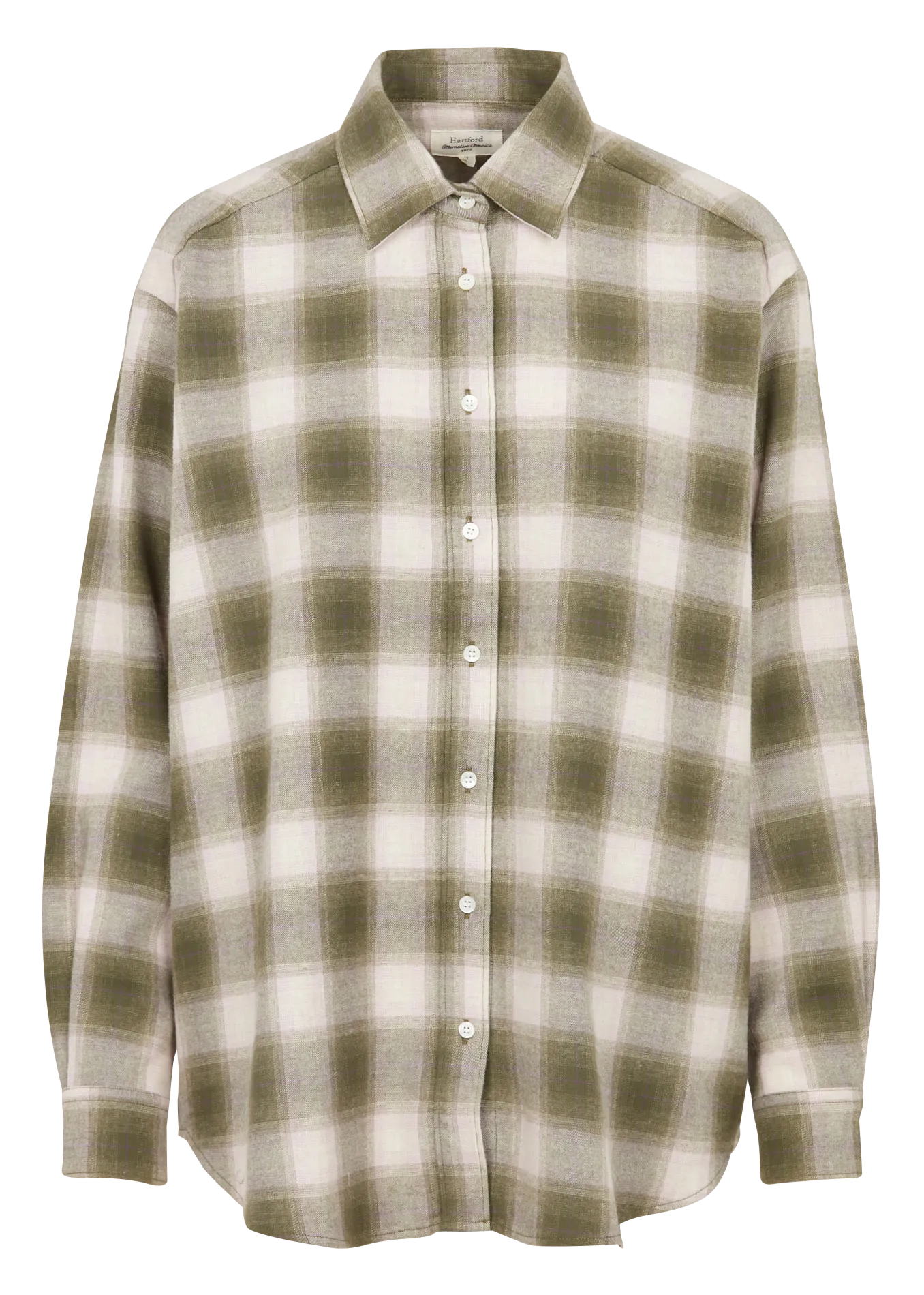  HARTFORD   CINEMA - Camicia collo classico a quadri in cotone | Verde