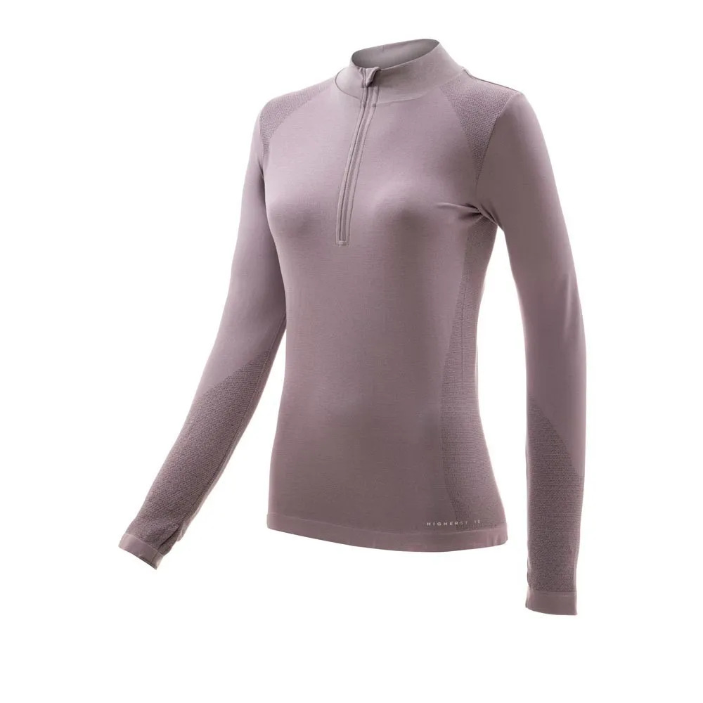 Higher State Seamfree per donna Manica lunga Maglia con mezza cerniera