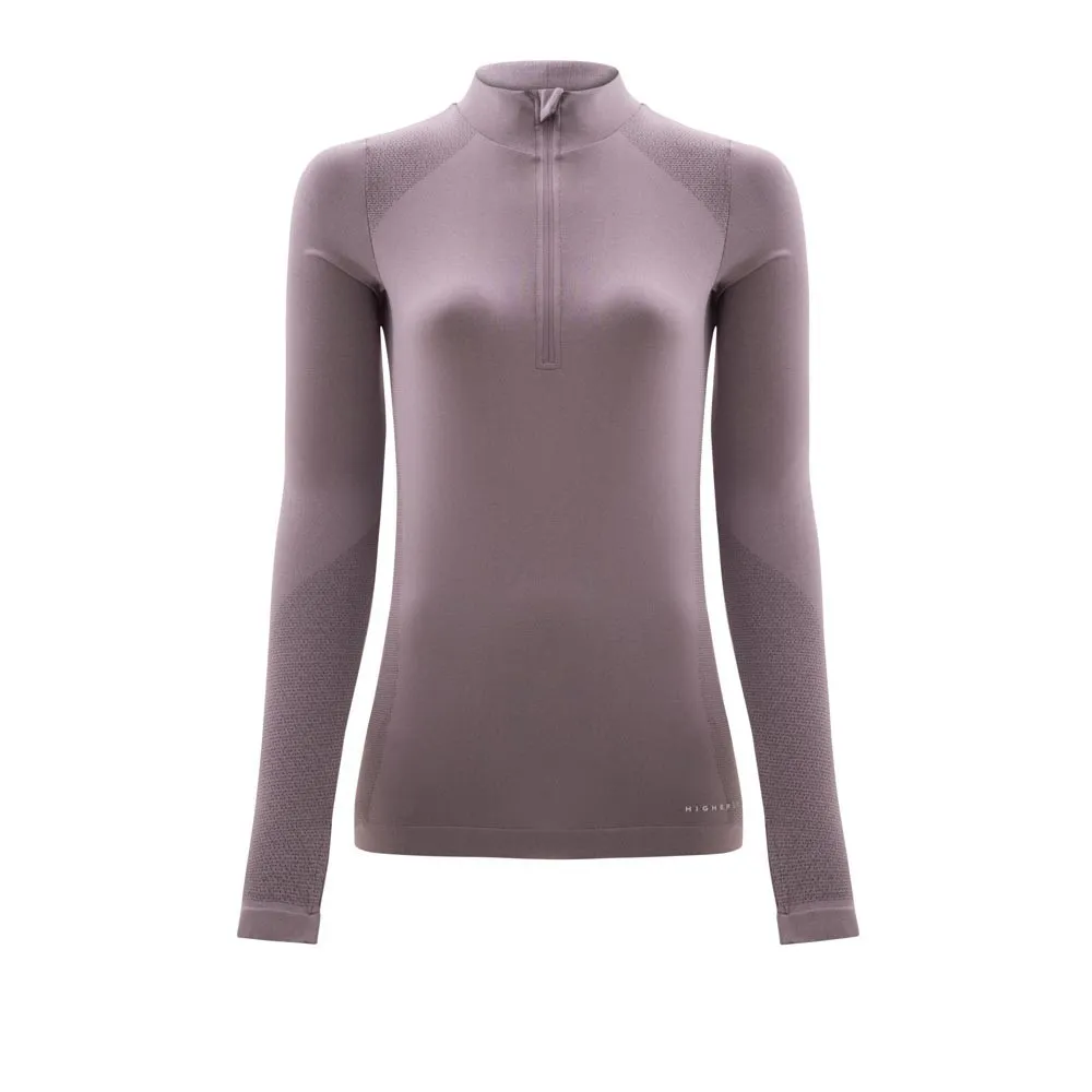 Higher State Seamfree per donna Manica lunga Maglia con mezza cerniera