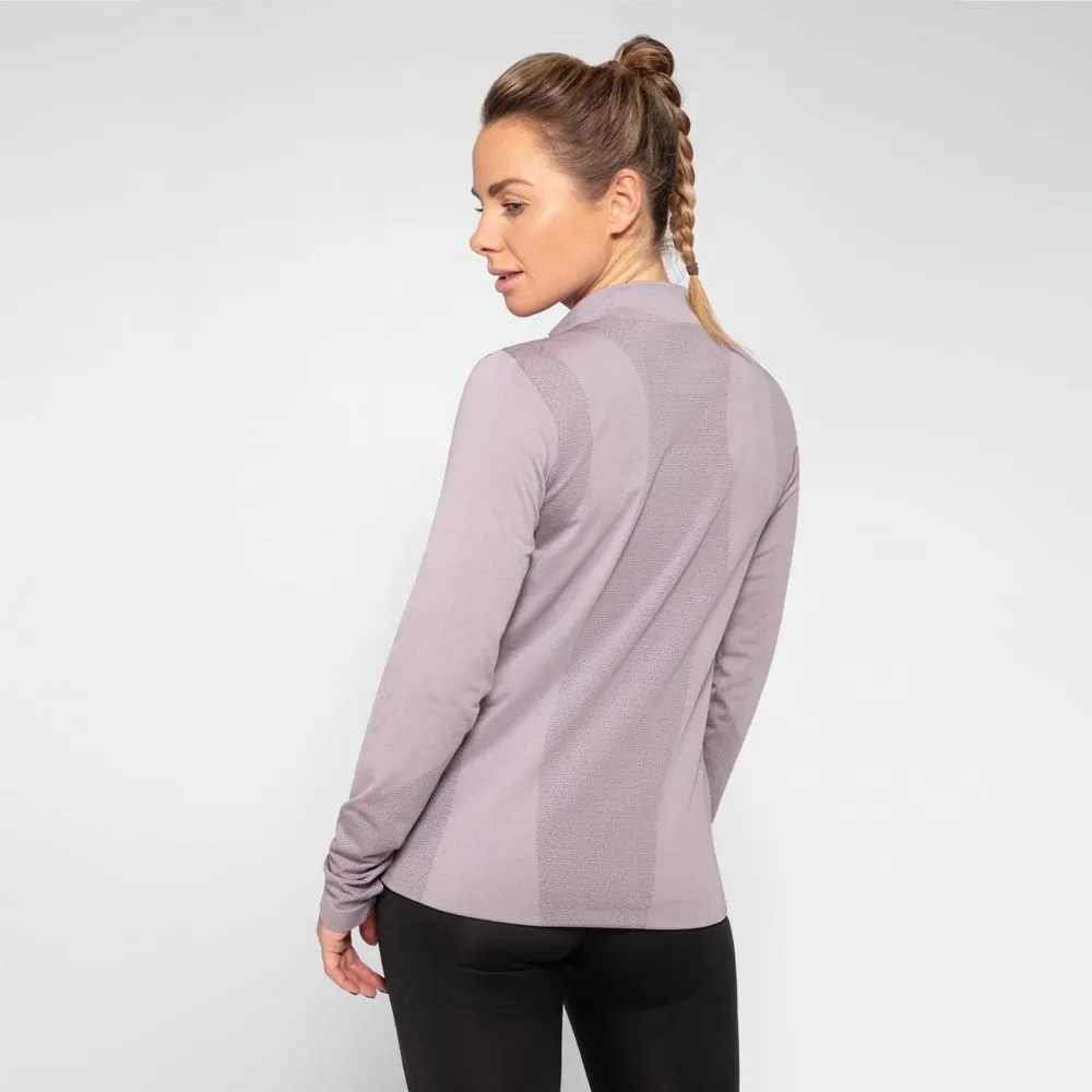 Higher State Seamfree per donna Manica lunga Maglia con mezza cerniera