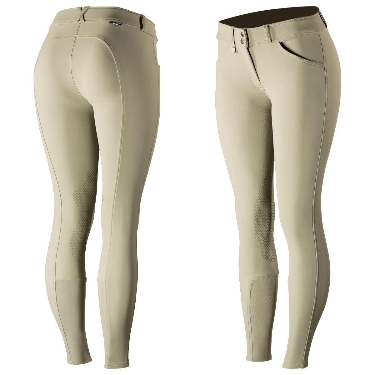 Horze Grand Prix Pantaloni da equitazione con patch in silicone al ginocchio da donna