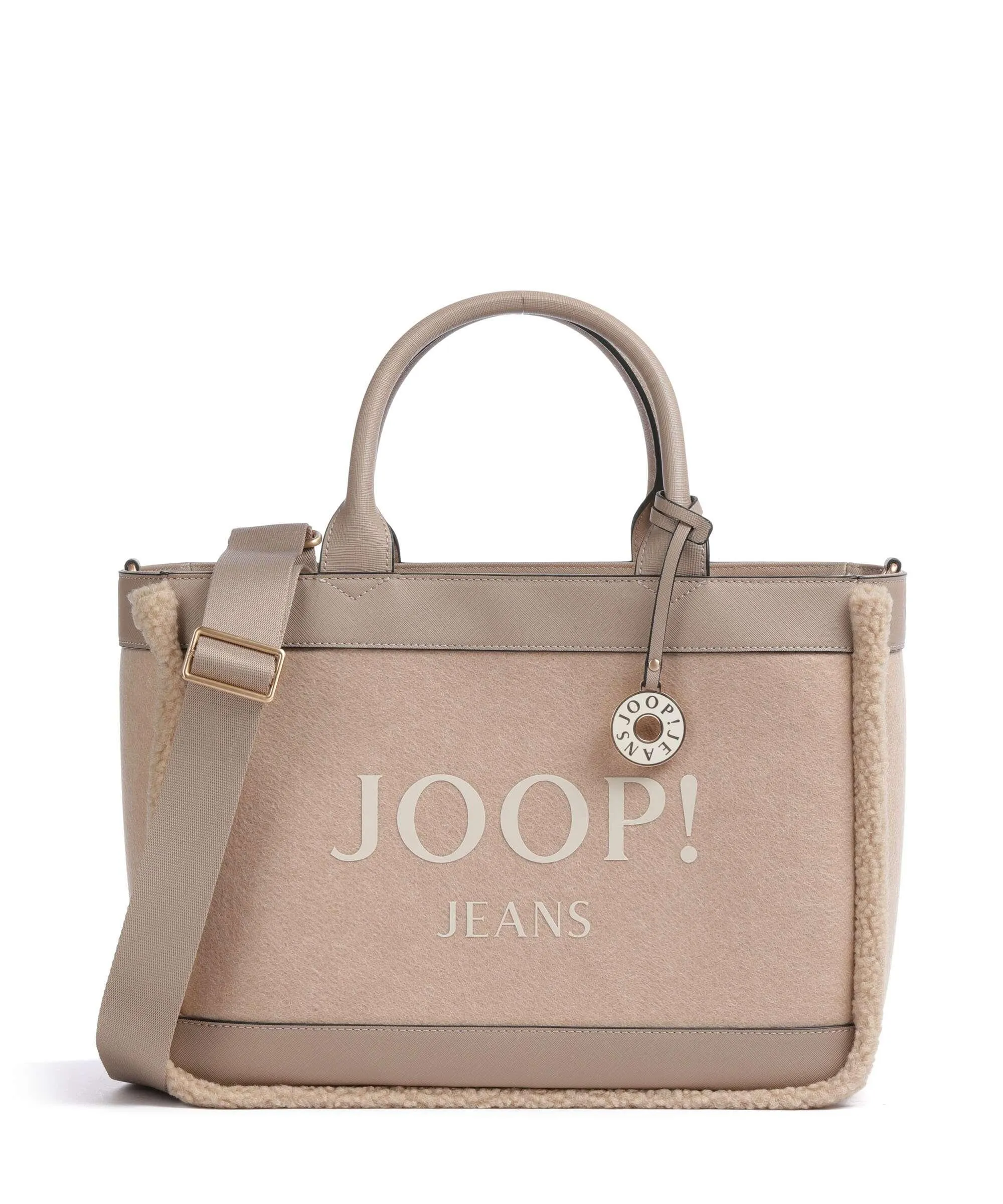  JOOP! Jeans Calduccio Yvette Borsa a mano infeltrimento, pelle sintetica beige  