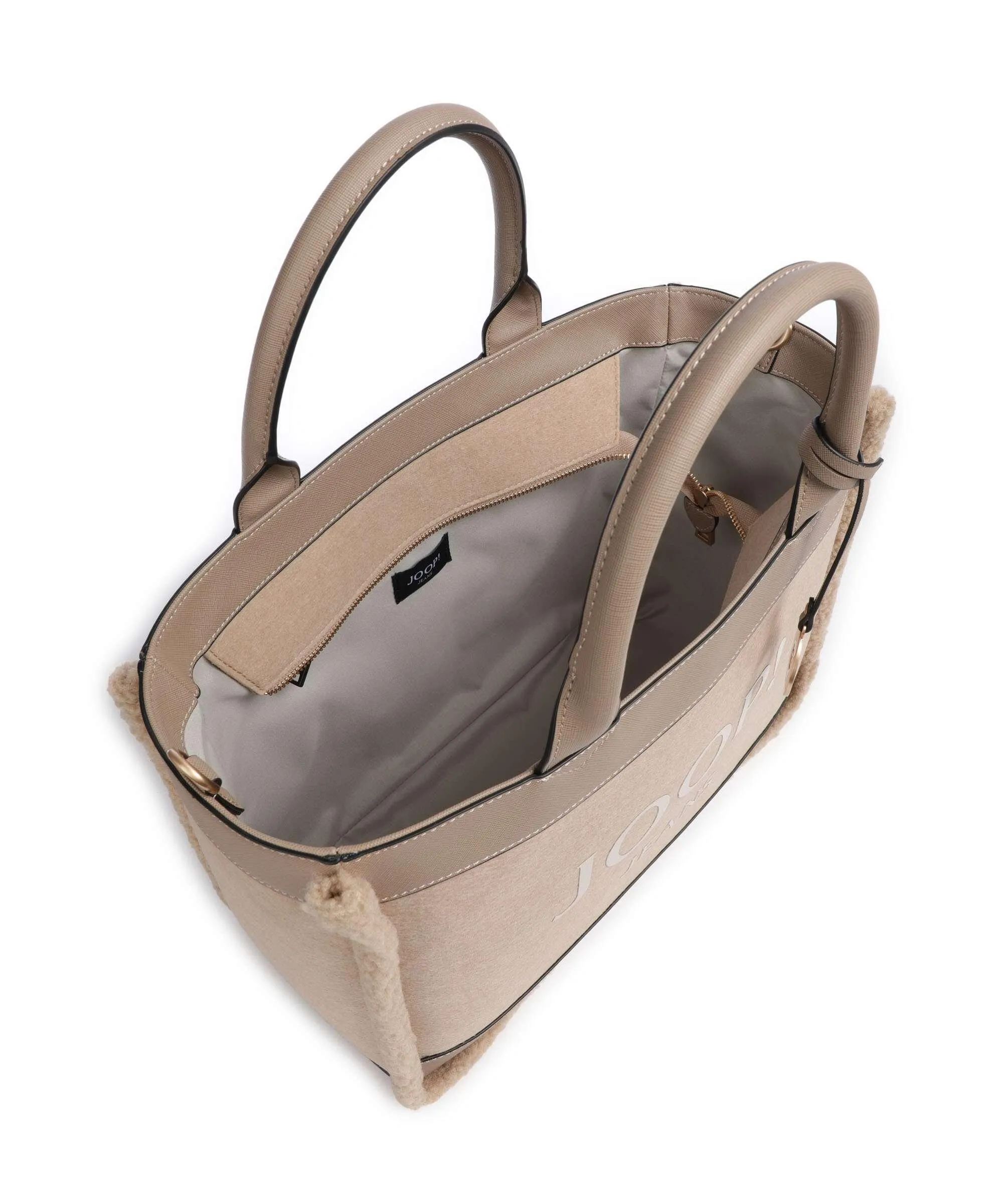  JOOP! Jeans Calduccio Yvette Borsa a mano infeltrimento, pelle sintetica beige  