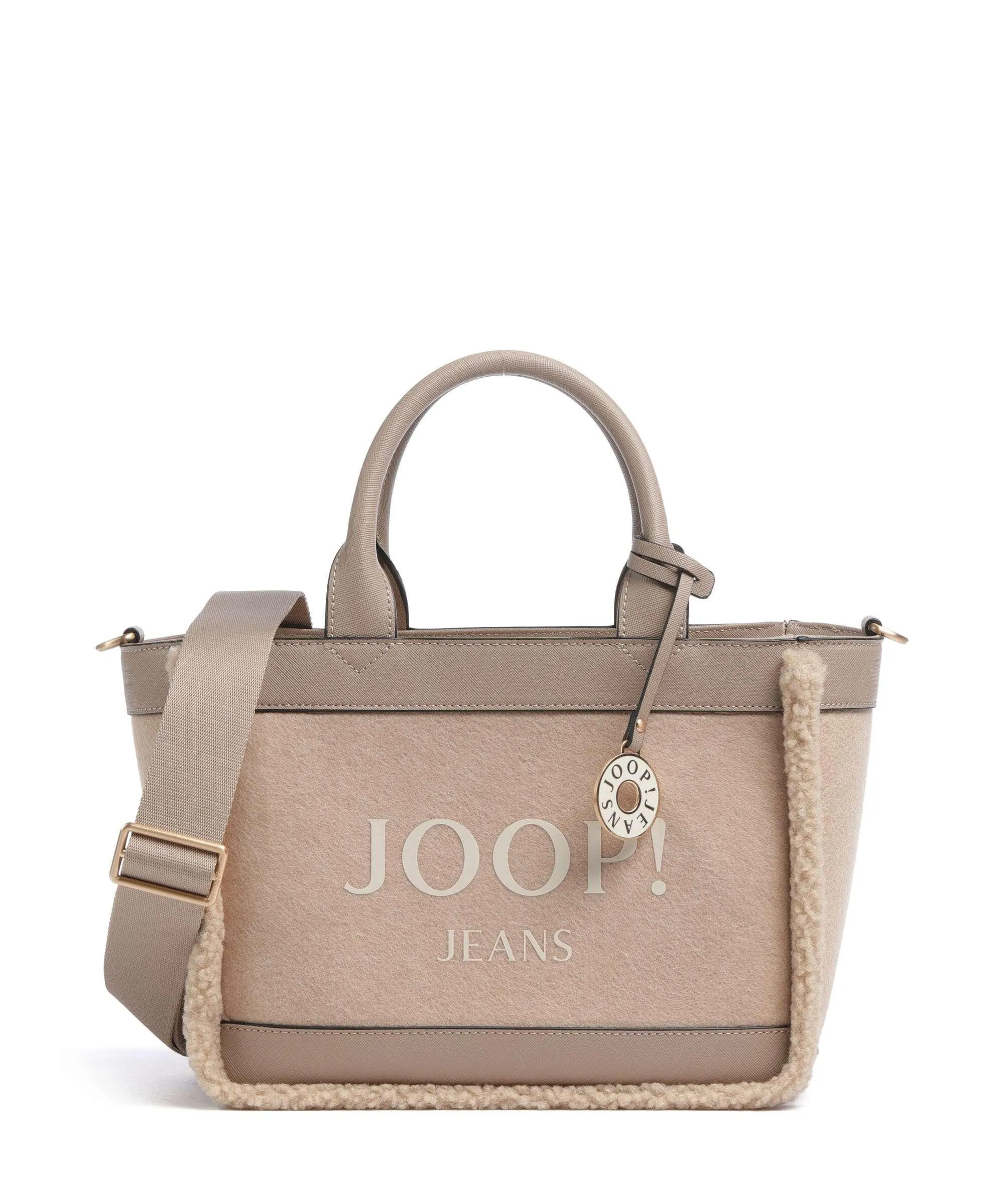 JOOP! Jeans Calduccio Yvette Borsa a mano infeltrimento, pelle sintetica, poliestere beige  