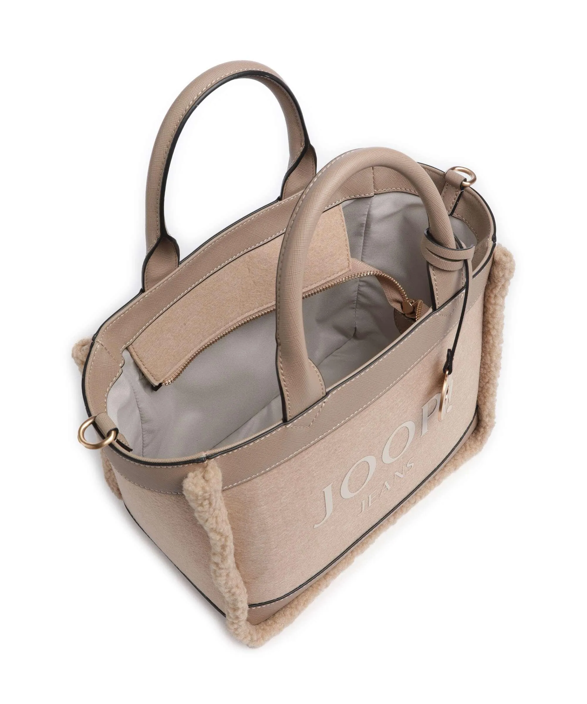  JOOP! Jeans Calduccio Yvette Borsa a mano infeltrimento, pelle sintetica, poliestere beige  