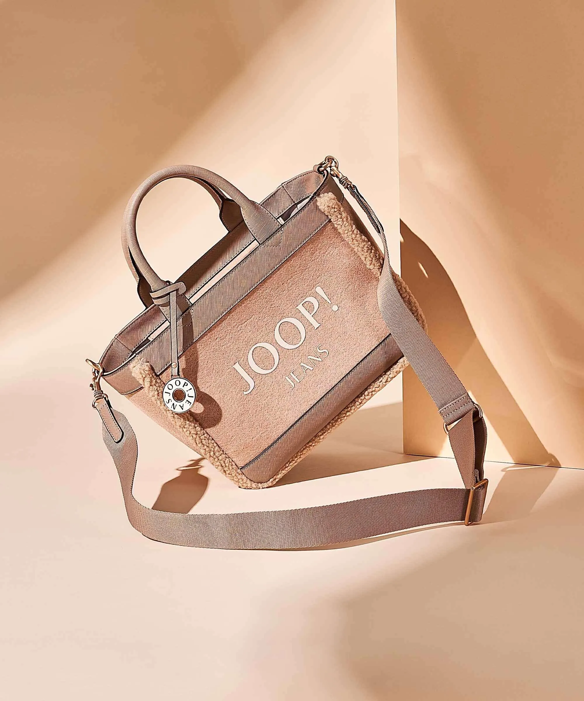  JOOP! Jeans Calduccio Yvette Borsa a mano infeltrimento, pelle sintetica, poliestere beige  