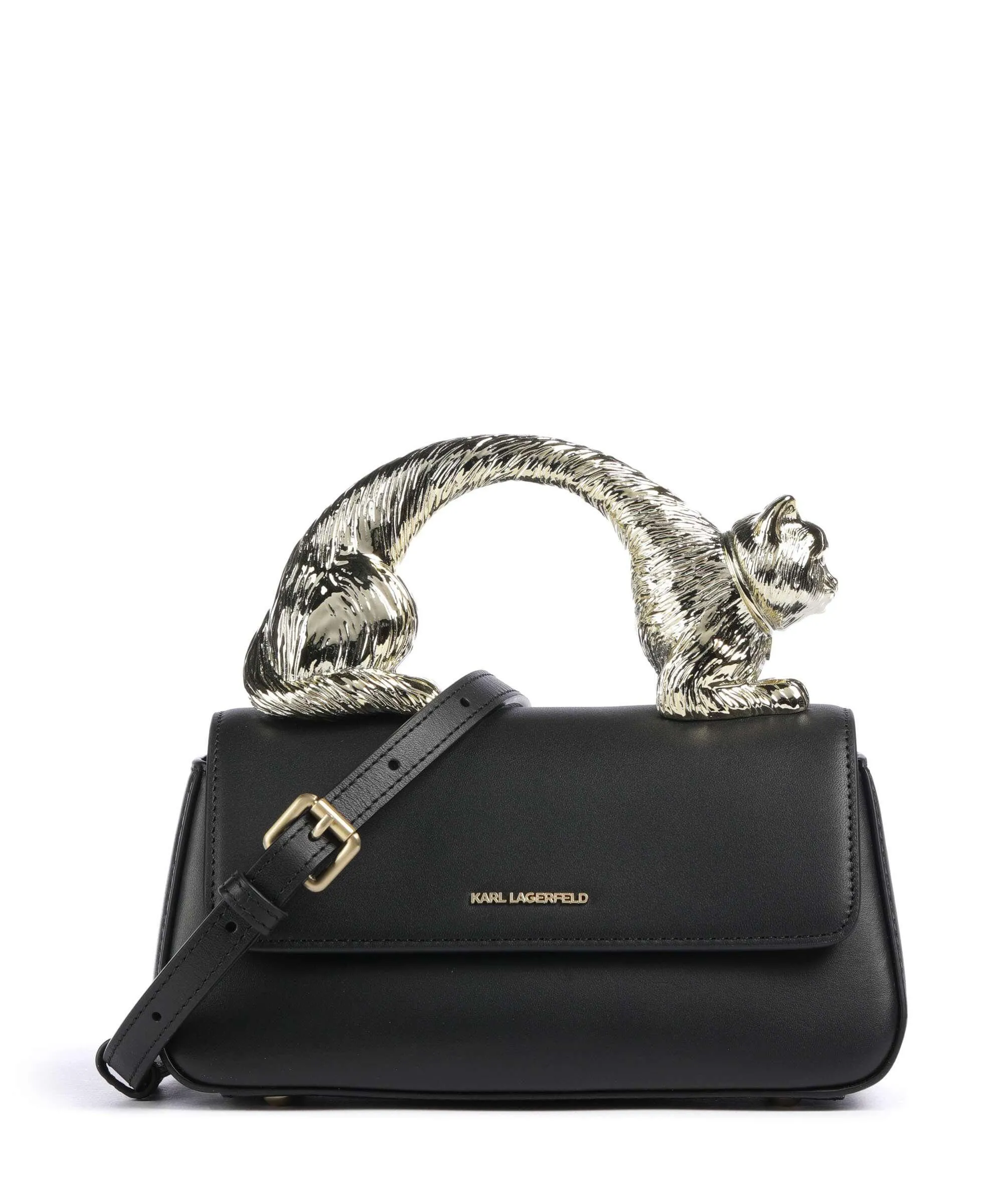  Karl Lagerfeld K/Ikonik 2.0 Borsa a tracolla pelle di vacchetta finemente grana nero  