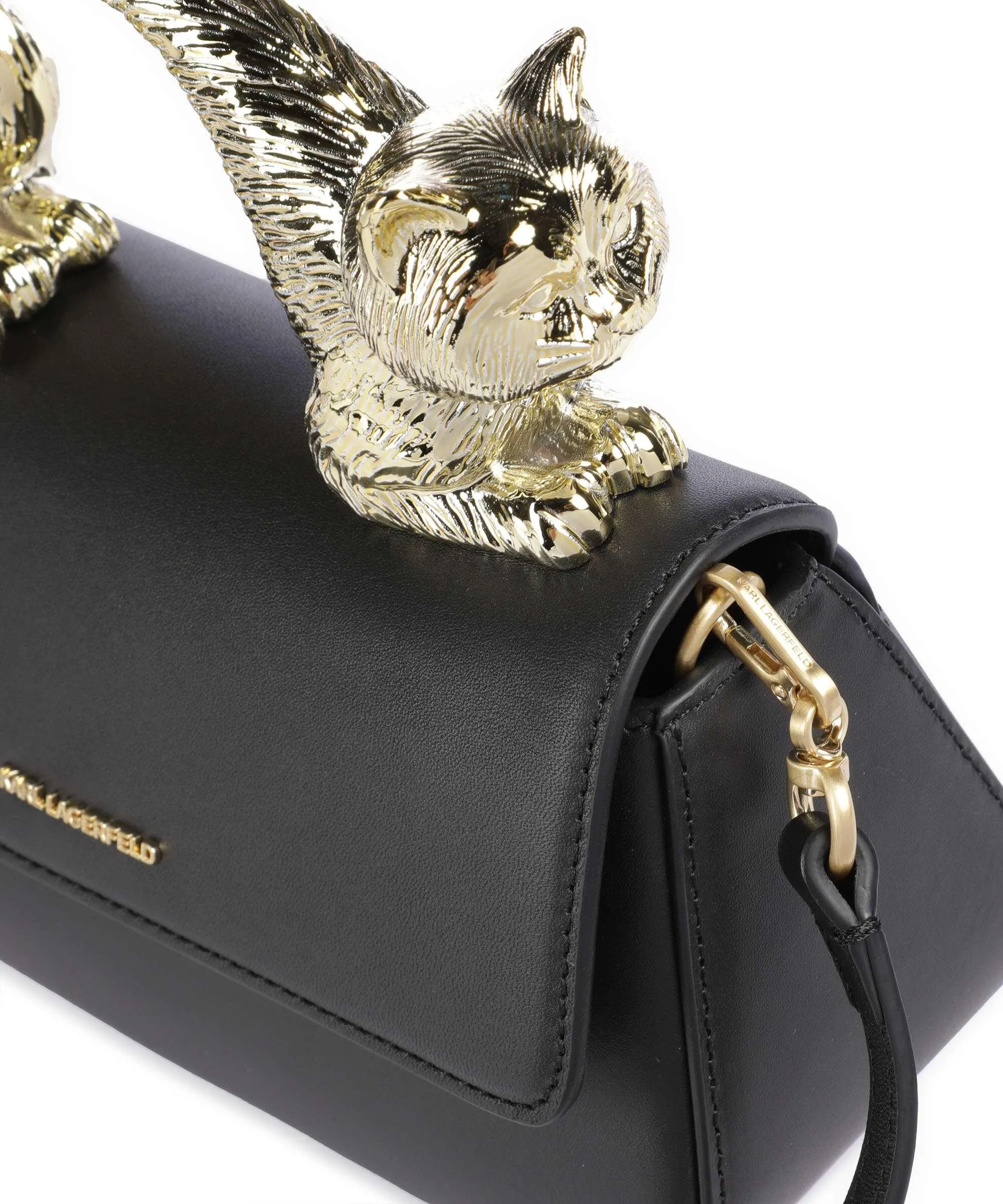  Karl Lagerfeld K/Ikonik 2.0 Borsa a tracolla pelle di vacchetta finemente grana nero  