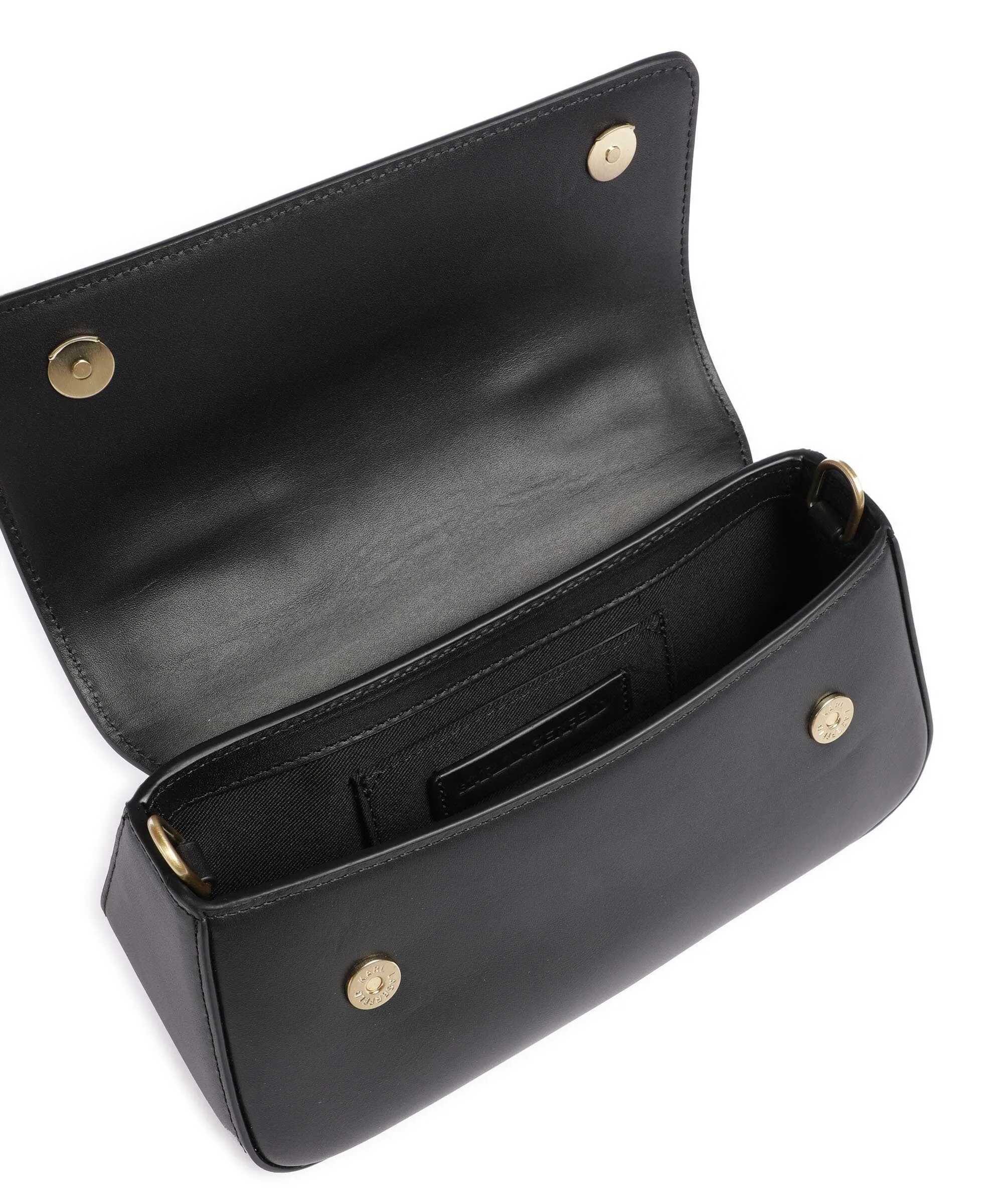  Karl Lagerfeld K/Ikonik 2.0 Borsa a tracolla pelle di vacchetta finemente grana nero  