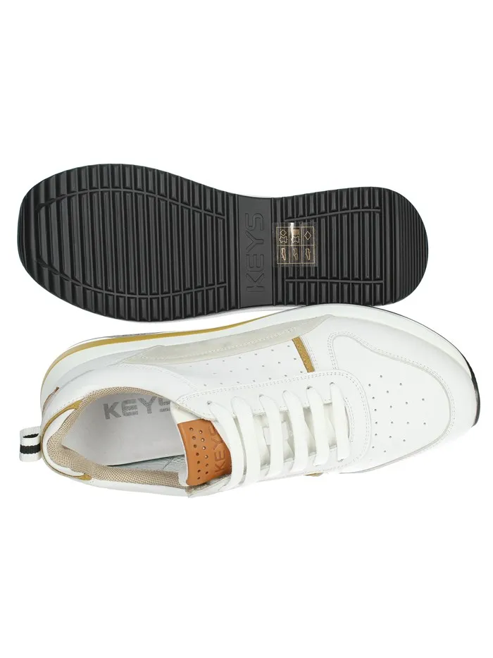 KEYS  SNEAKERS BASSA K-9270 BIANCO/CUOIO