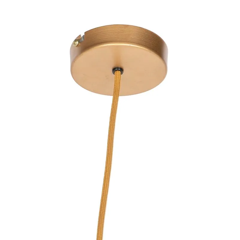 Lampada a sospensione Country in velluto beige con canna 45 cm - Frills Can