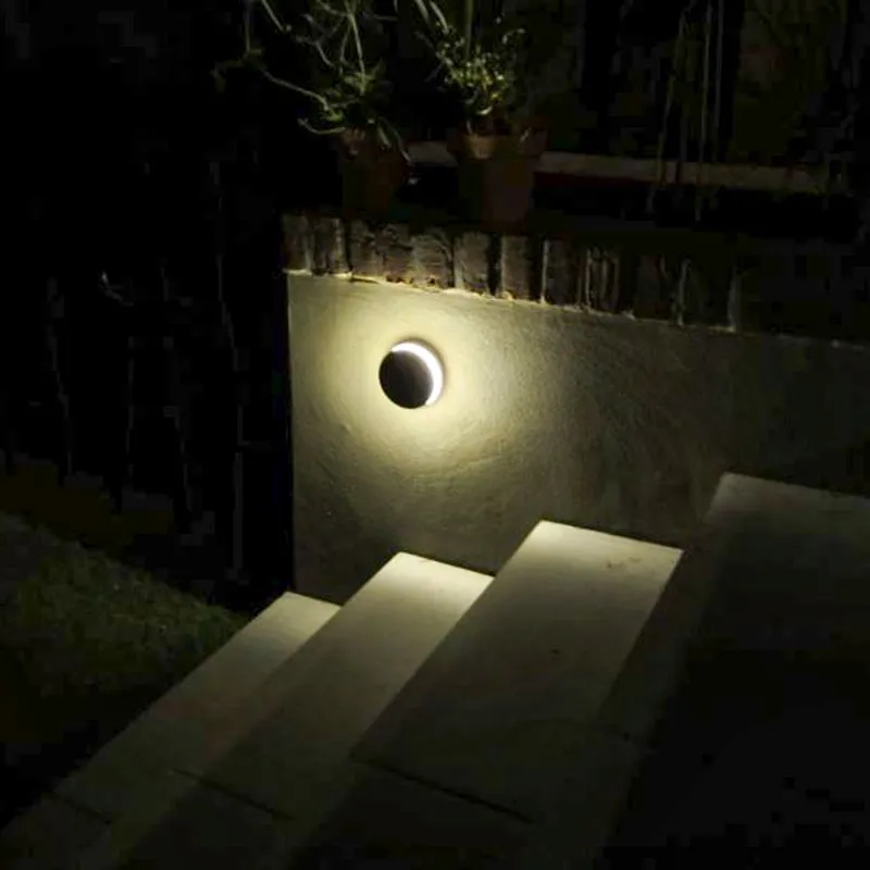 Lampada da parete moderna antracite con LED IP44 - Theo Round