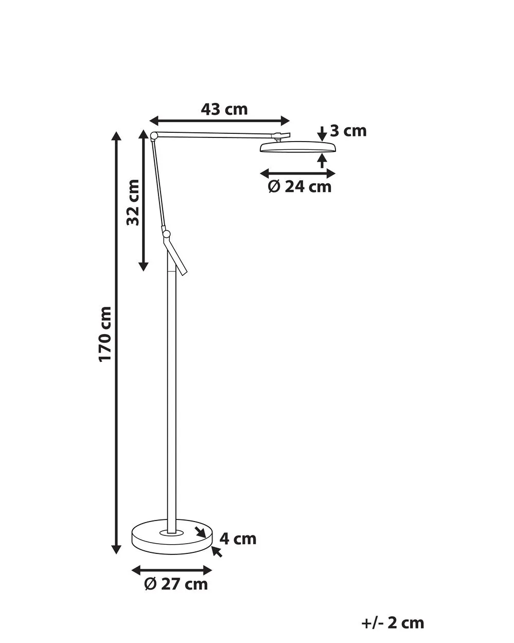 Lampada da terra a LED CARINA con dimmer Metallo Grigio scuro