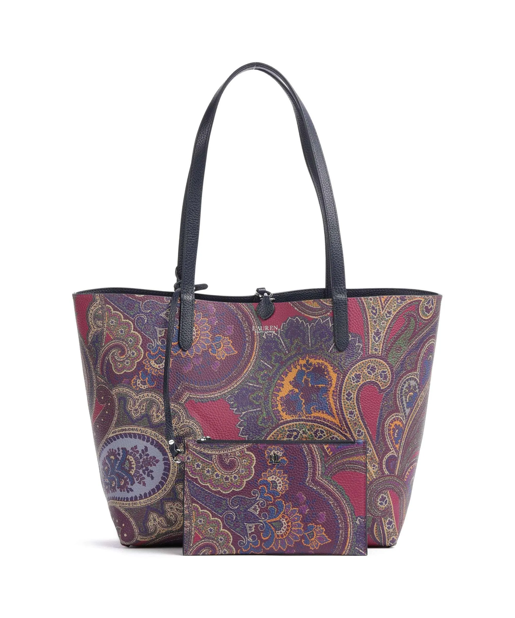  Lauren Ralph Lauren Medium Borsa shopper pelle sintetica navy  