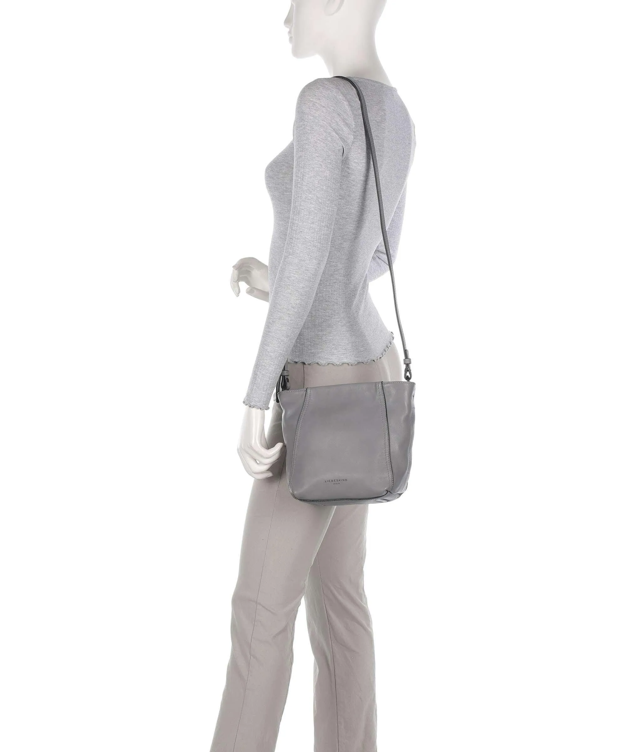  Liebeskind Chudy Sheep Natural S Borsa a tracolla pelle di pecora grigio  