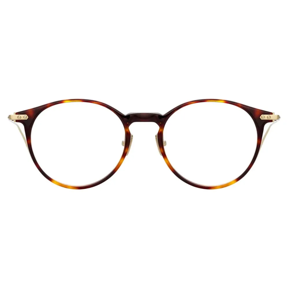 Linda Farrow - Occhiali da Vista Linear Chevron Ovale in Tartaruga - LF08C3OPT - Linda Farrow Eyewear