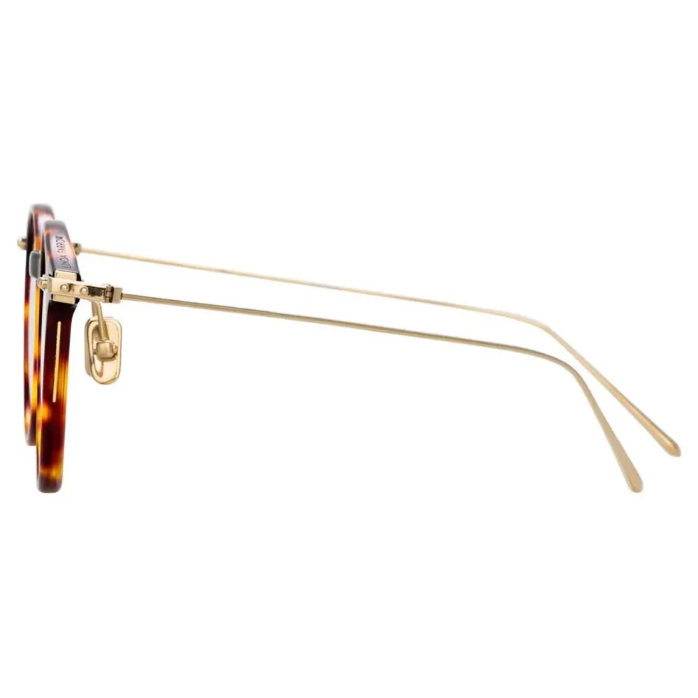 Linda Farrow - Occhiali da Vista Linear Chevron Ovale in Tartaruga - LF08C3OPT - Linda Farrow Eyewear