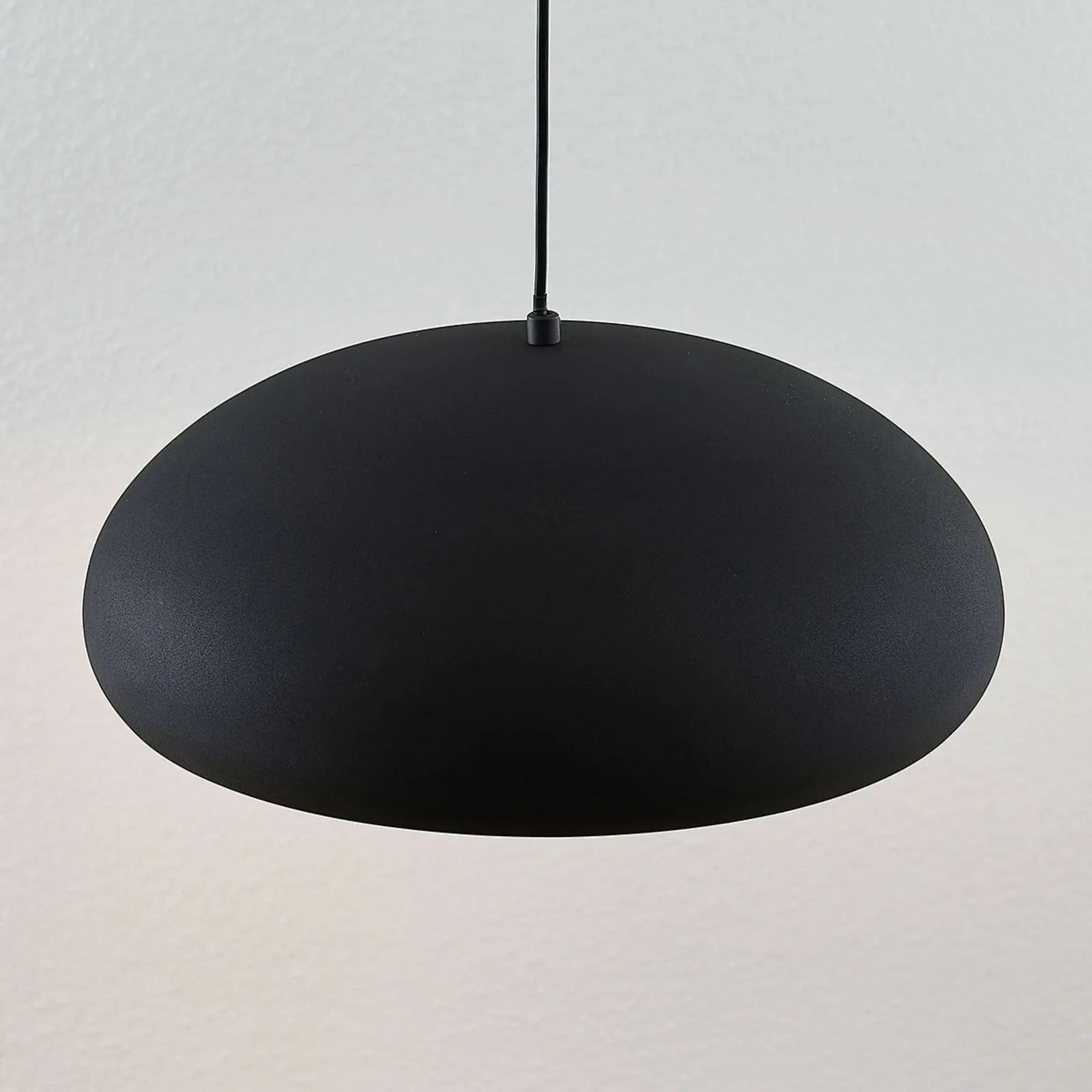 Lindby Gerwina lampada a sospensione, nero/oro, metallo, 40 cm, E27