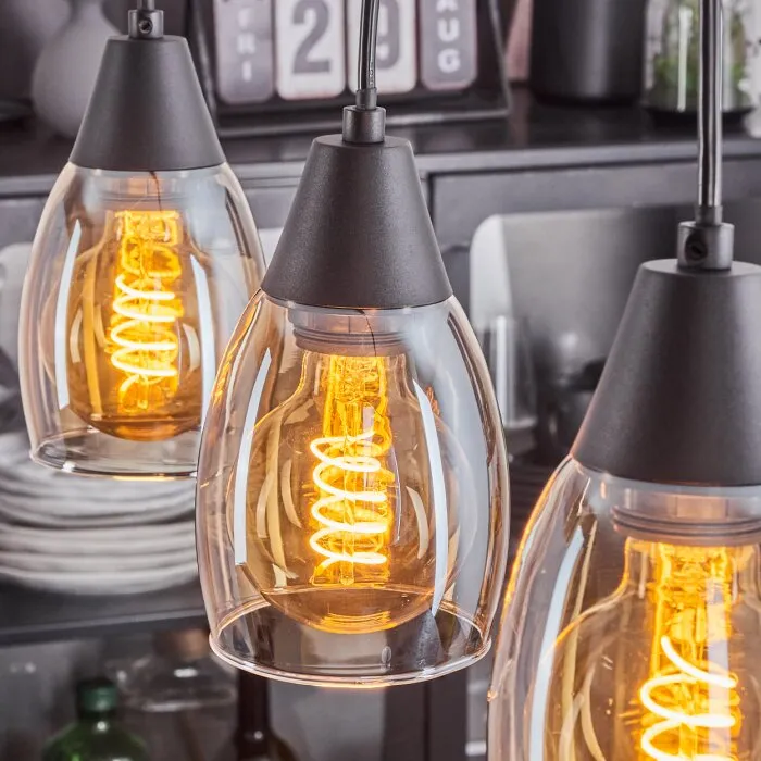 Lissade Lampadario a sospensione Nero, 3-Luci