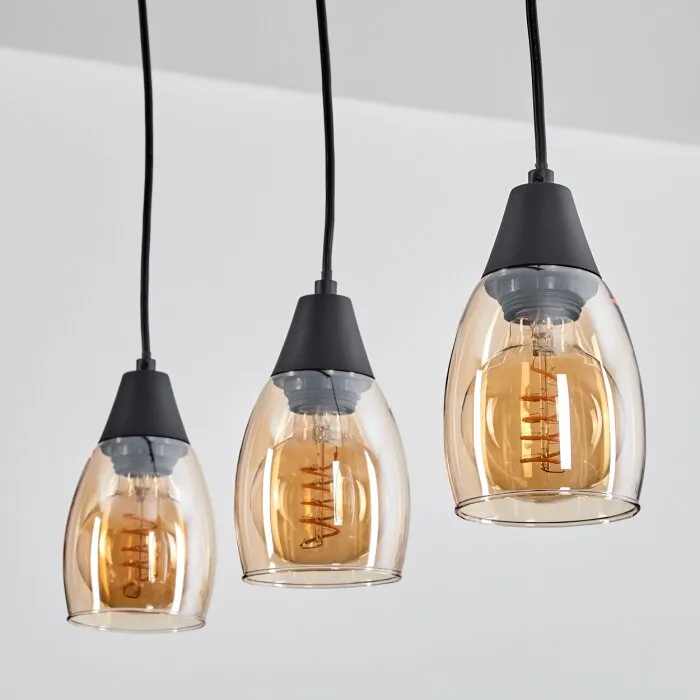 Lissade Lampadario a sospensione Nero, 3-Luci