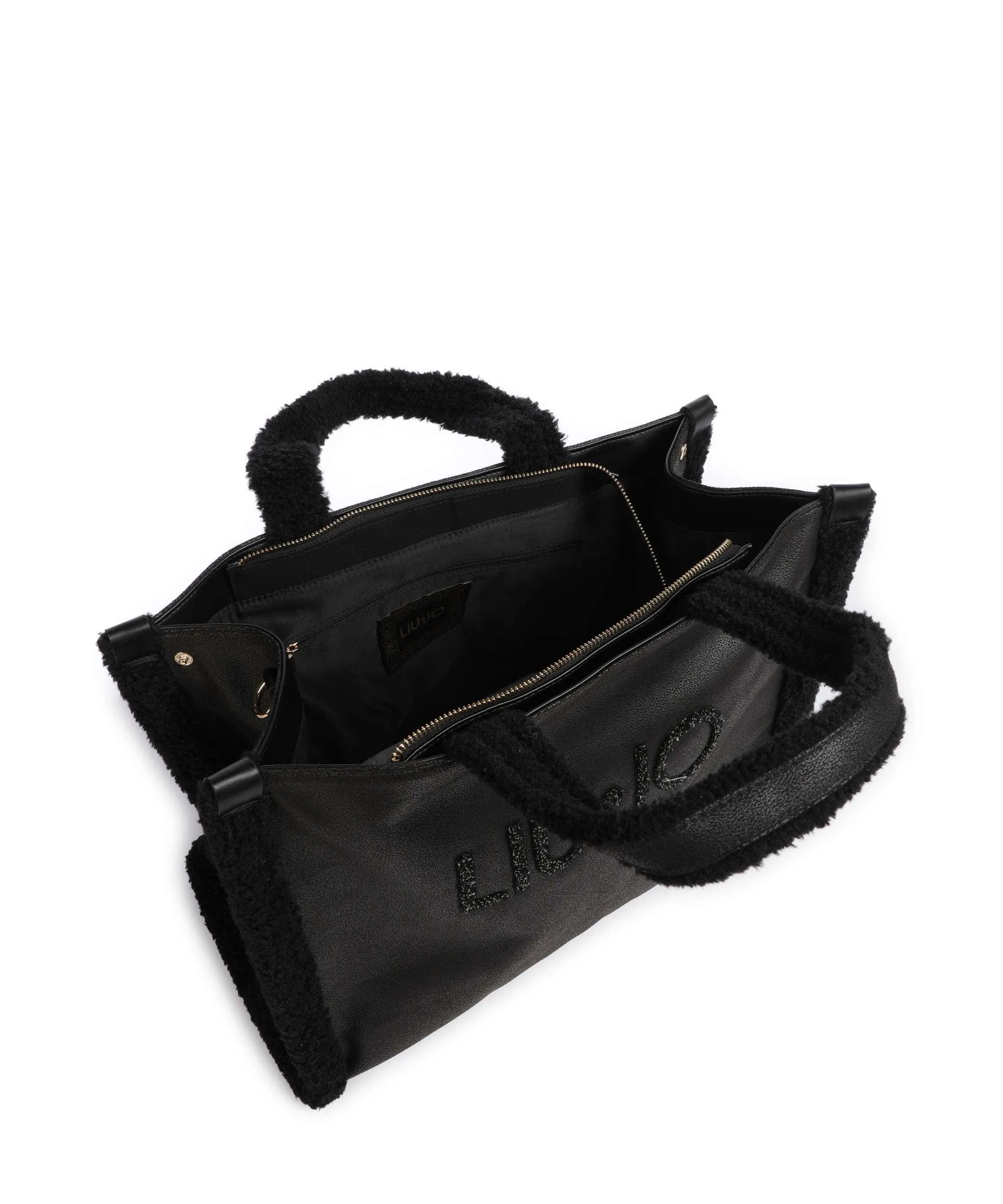  Liu Jo Soft Borsa a mano pelle sintetica, poliestere nero  