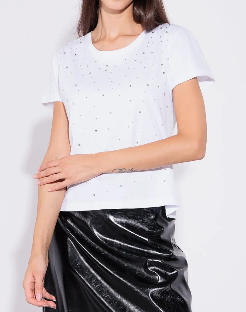 Lucas - T-shirt con strass