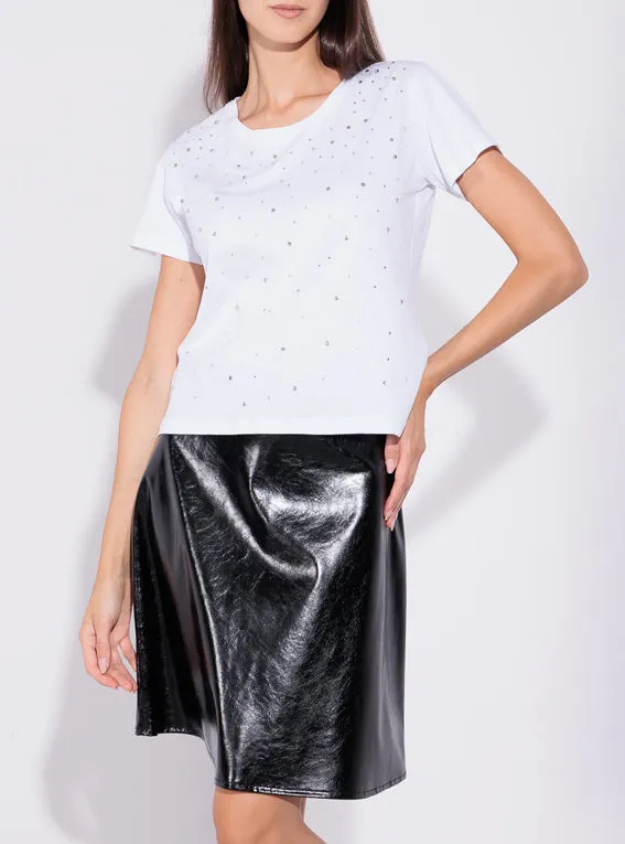 Lucas - T-shirt con strass