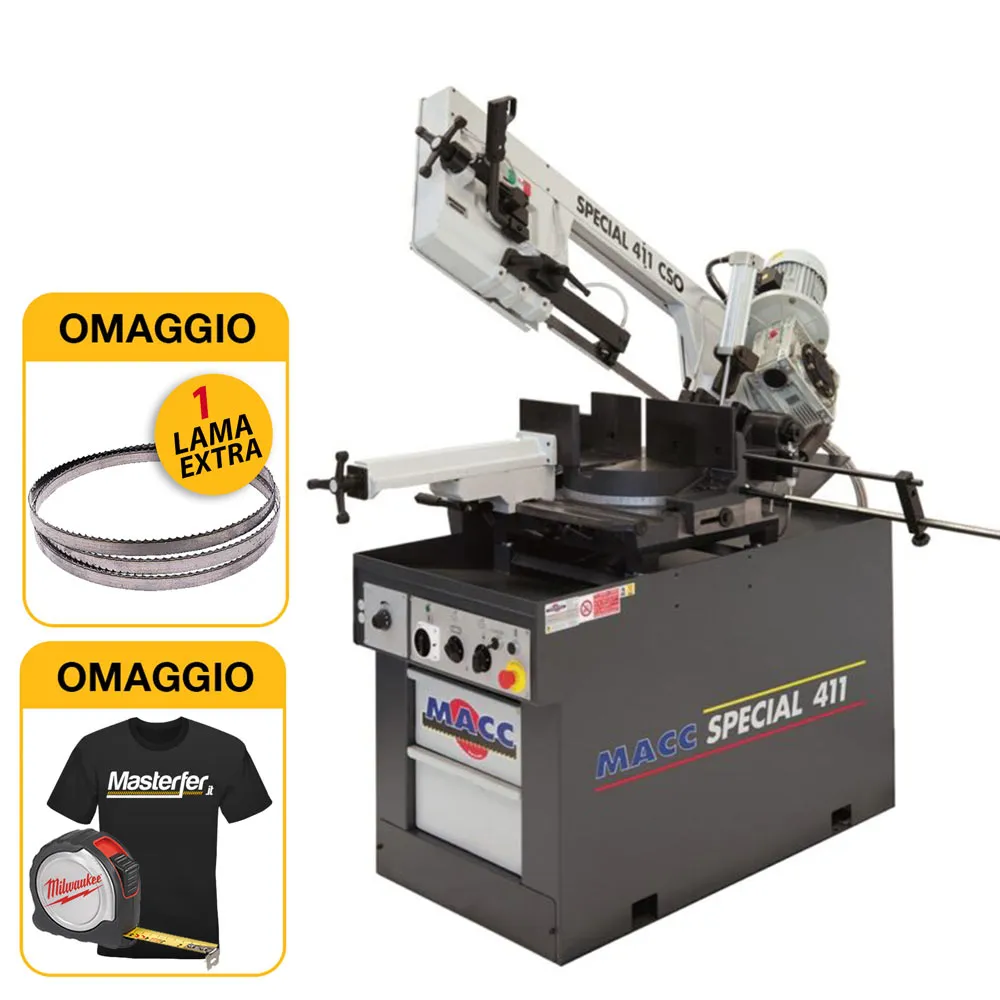 MACC SPECIAL 411 CSO - Segatrice a nastro professionale, discesa autonoma, lubrificata