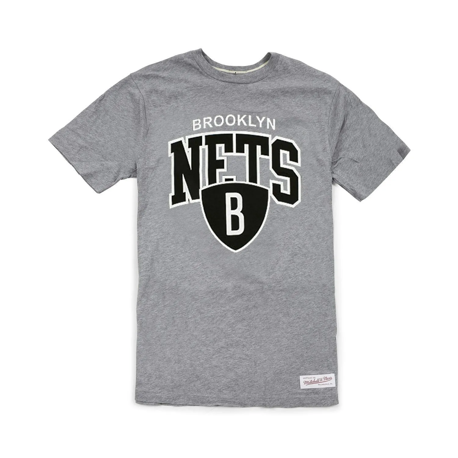 Maglietta Uomo Brooklyn Nets Team Arch Traditional Tee Grigio Scuro Melange