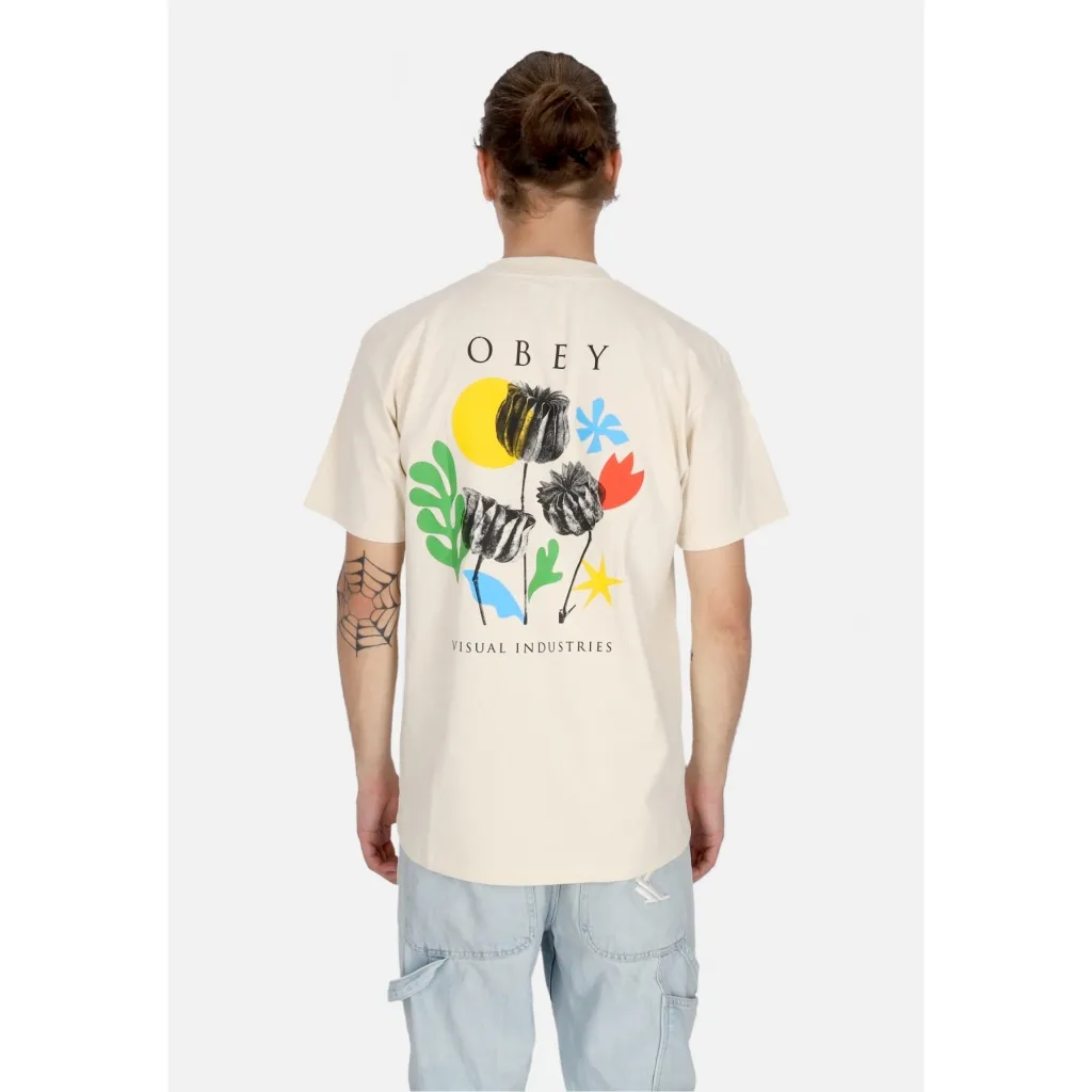maglietta uomo flowers papers scissors classic tee CREAM