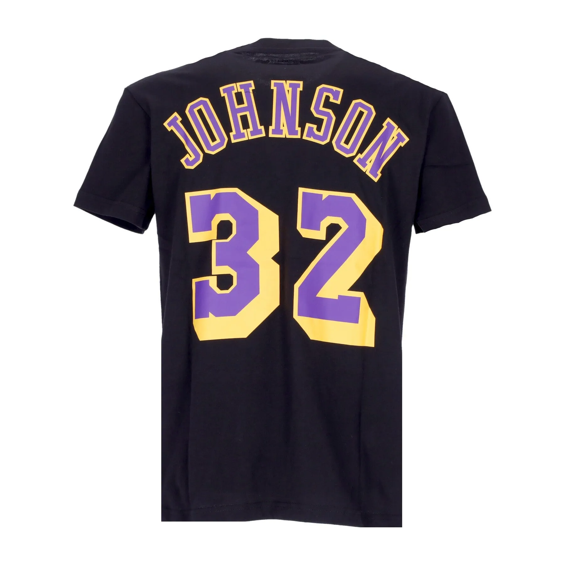 Maglietta Uomo Nba Tee Hardwood Classics No 32 Magic Johnson Loslak Black/original Team Colors
