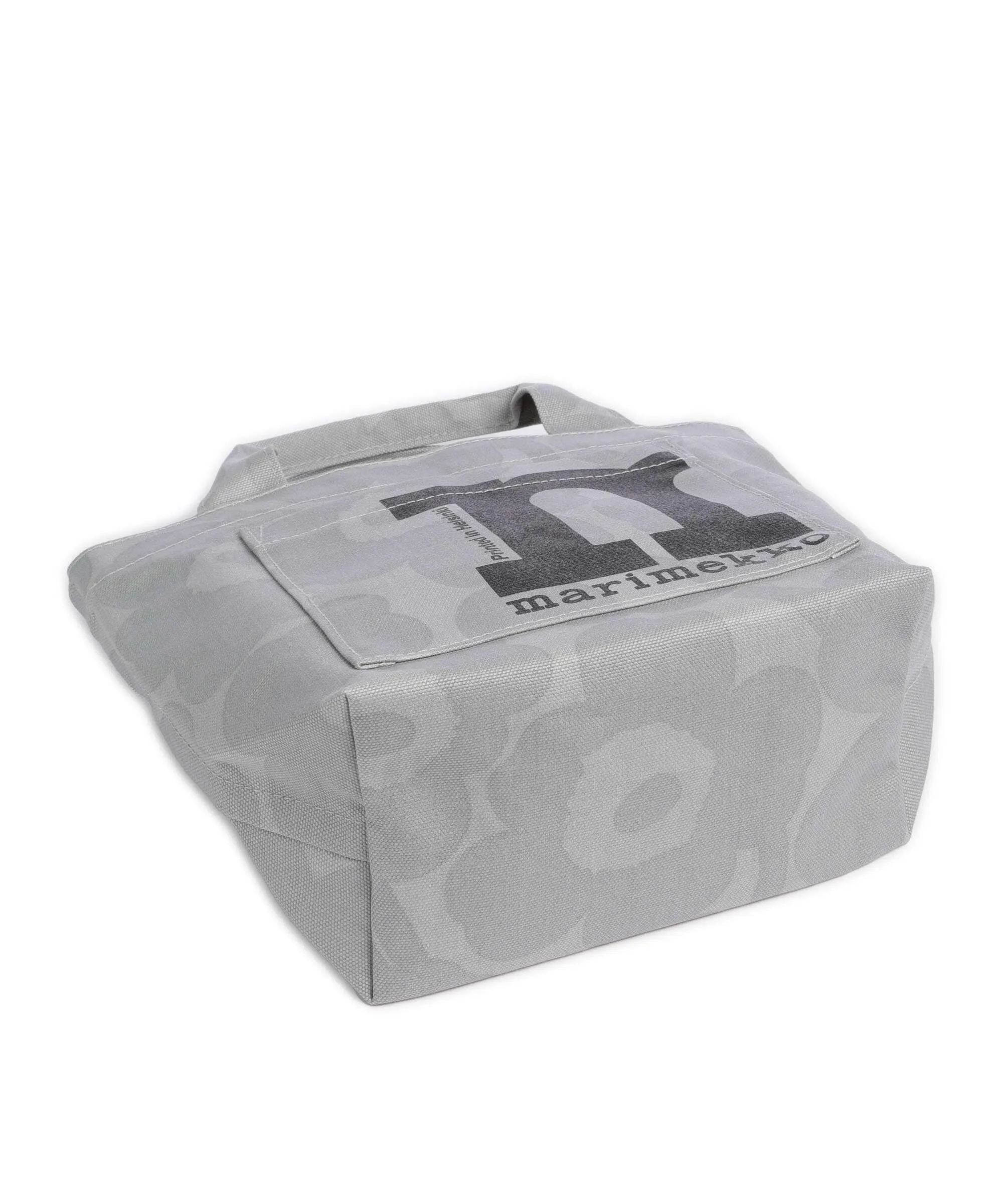  Marimekko Unikko Mono Mini Borsa a mano cotone grigio  